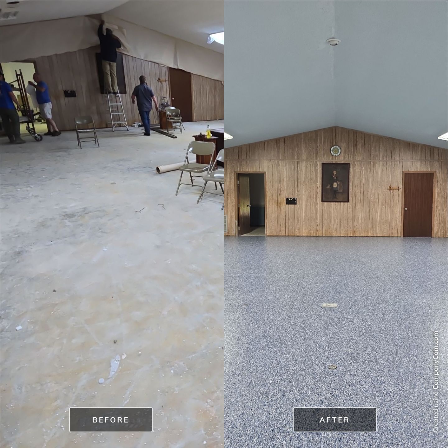 Conference Room Remodel using Denim! by Elite Floor Solutions
