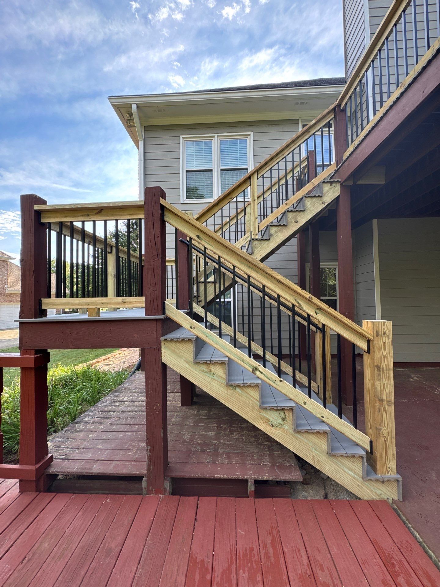 Multi-Level Deck Exterior Painting and Staining in Stonecrest by Swift Home Renovations