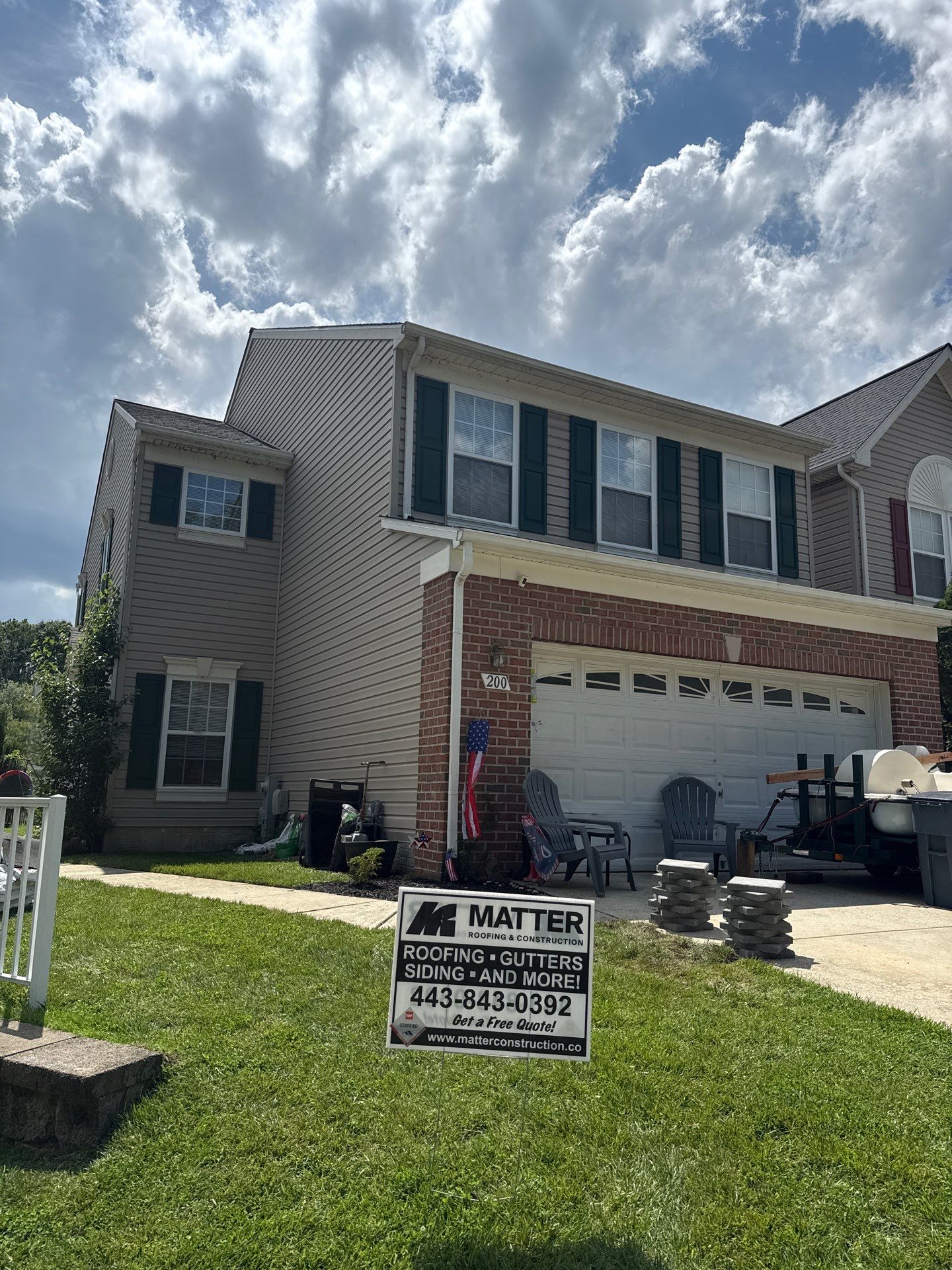 Residential Roofing Installation using GAF Timberline HDZ by Matter Roofing & Construction