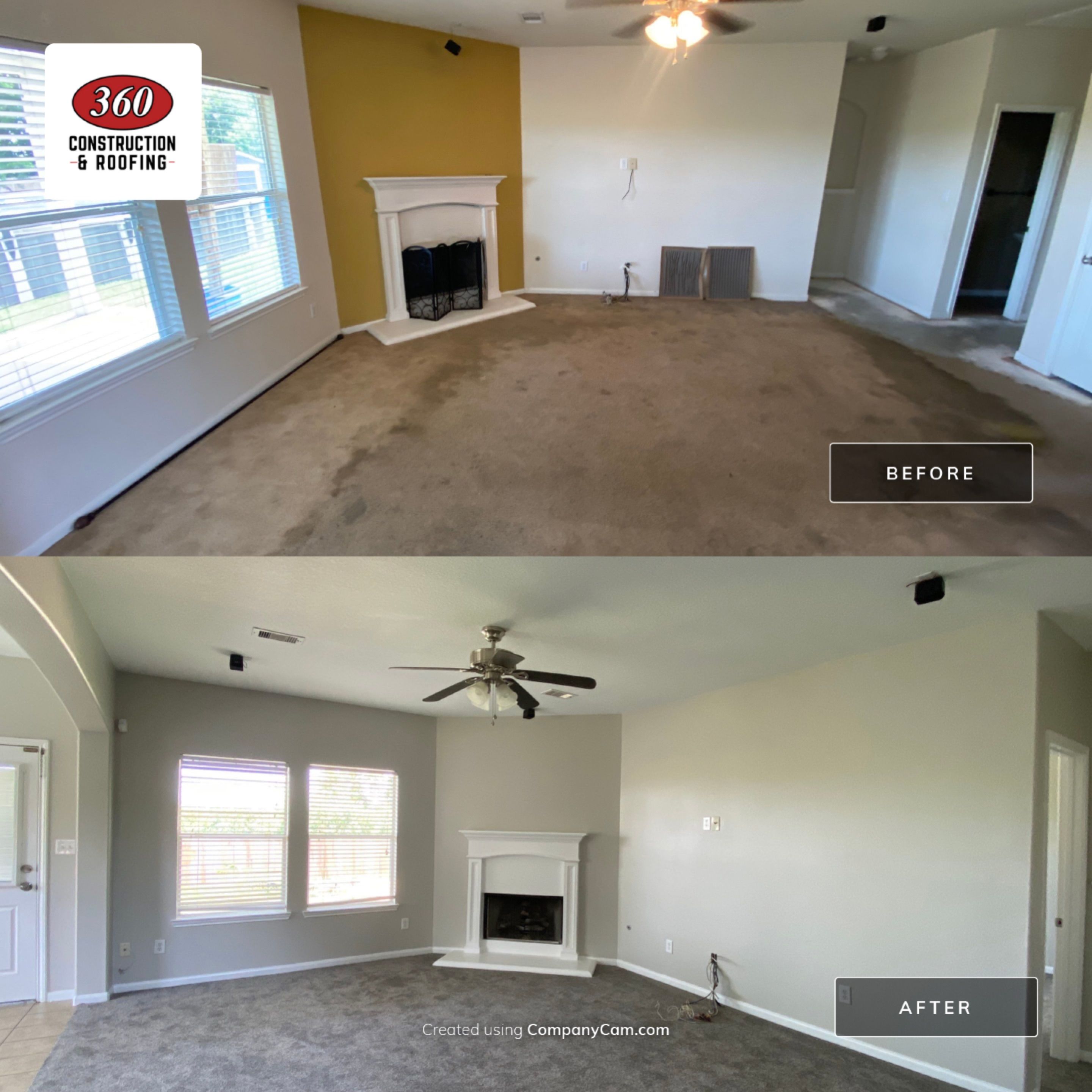 Carpet/Paint/Countertop - Celeste M. by 360 Construction & Roofing