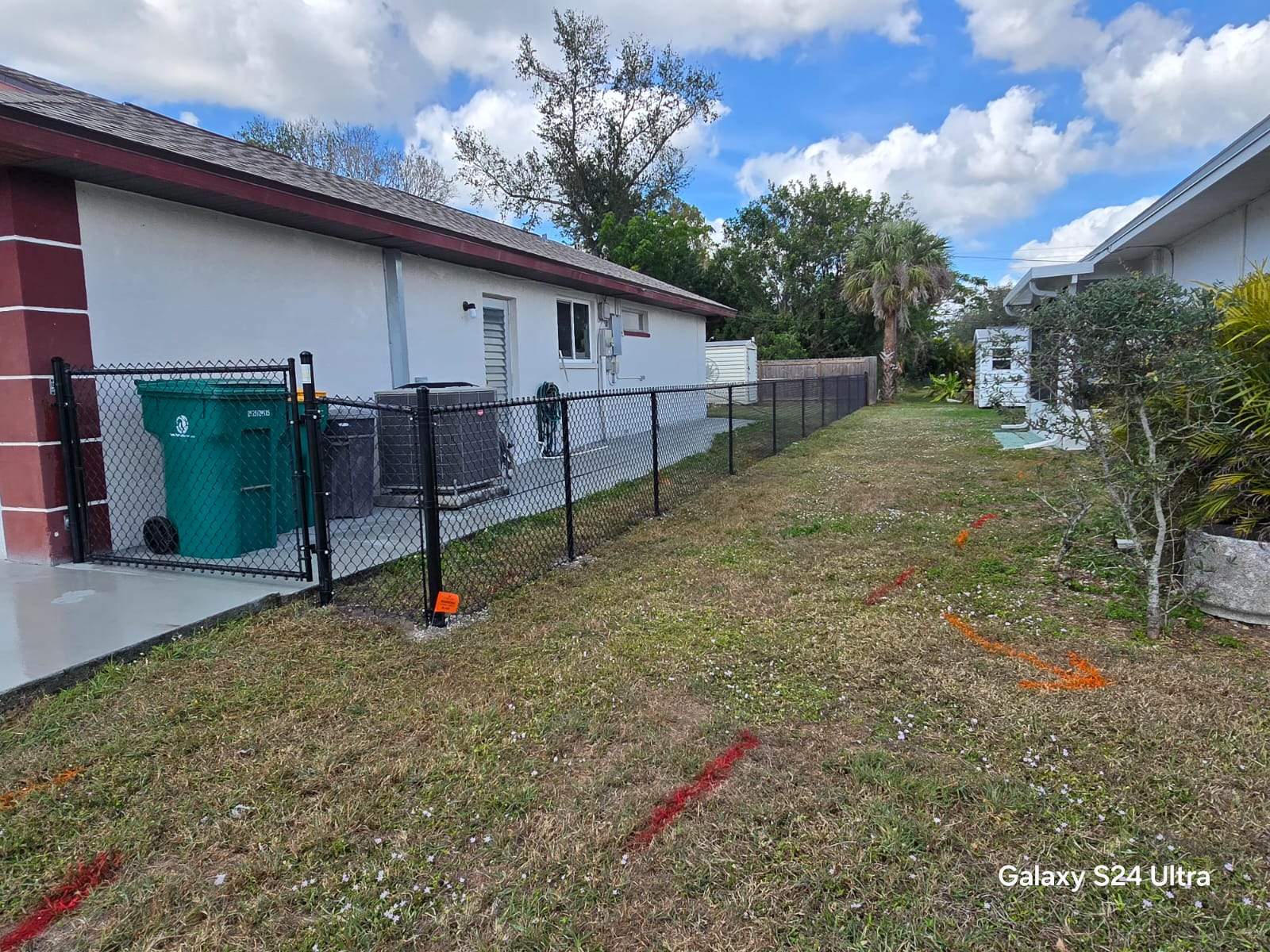 Black Chain Link Fence Installation for Port Charlotte Residence by True Fence LLC