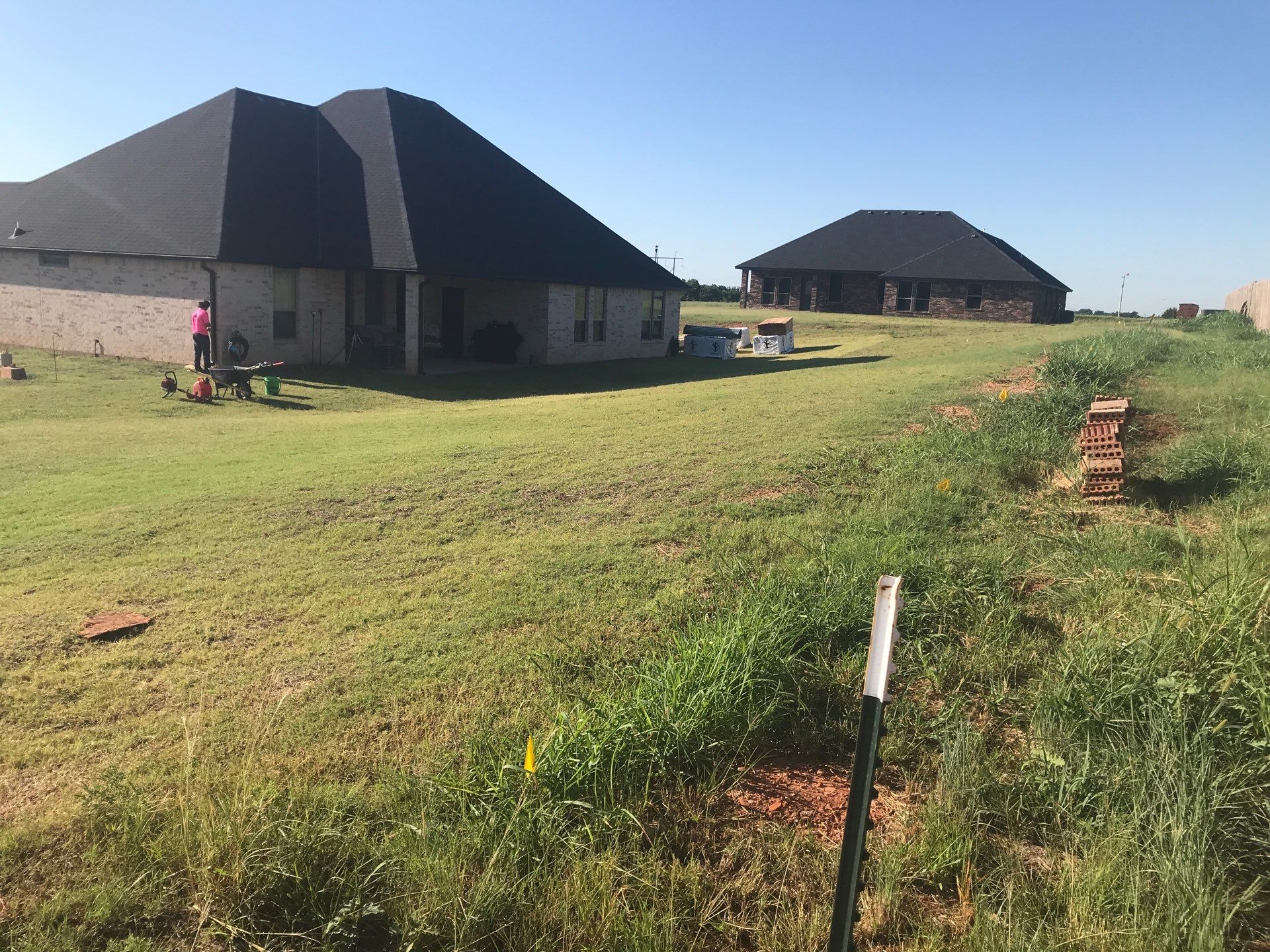 Cedar Fence using Metal Poles by Clays Services Inc