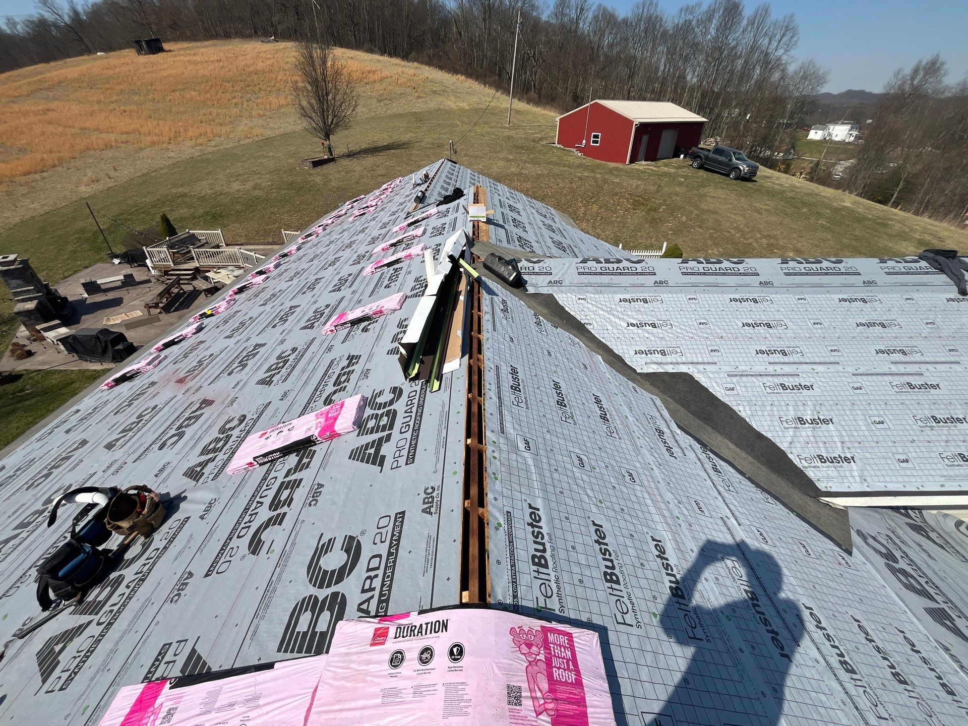 Residential Roofing Installation using GAF Timberline HDZ Charcoal by Rainstoppers Roofing