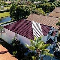24ga 1.5" Mechanical Seam Burgandy  by Total Roofing System The Metal Roof Experts