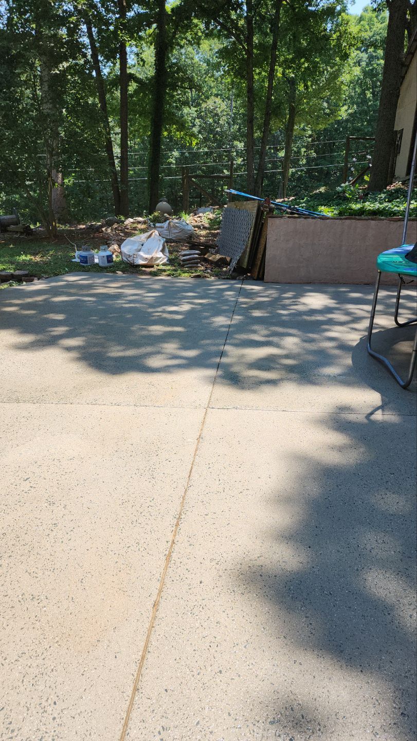 Driveway Clean using cleaner by G&H Home Tech Pros LLC
