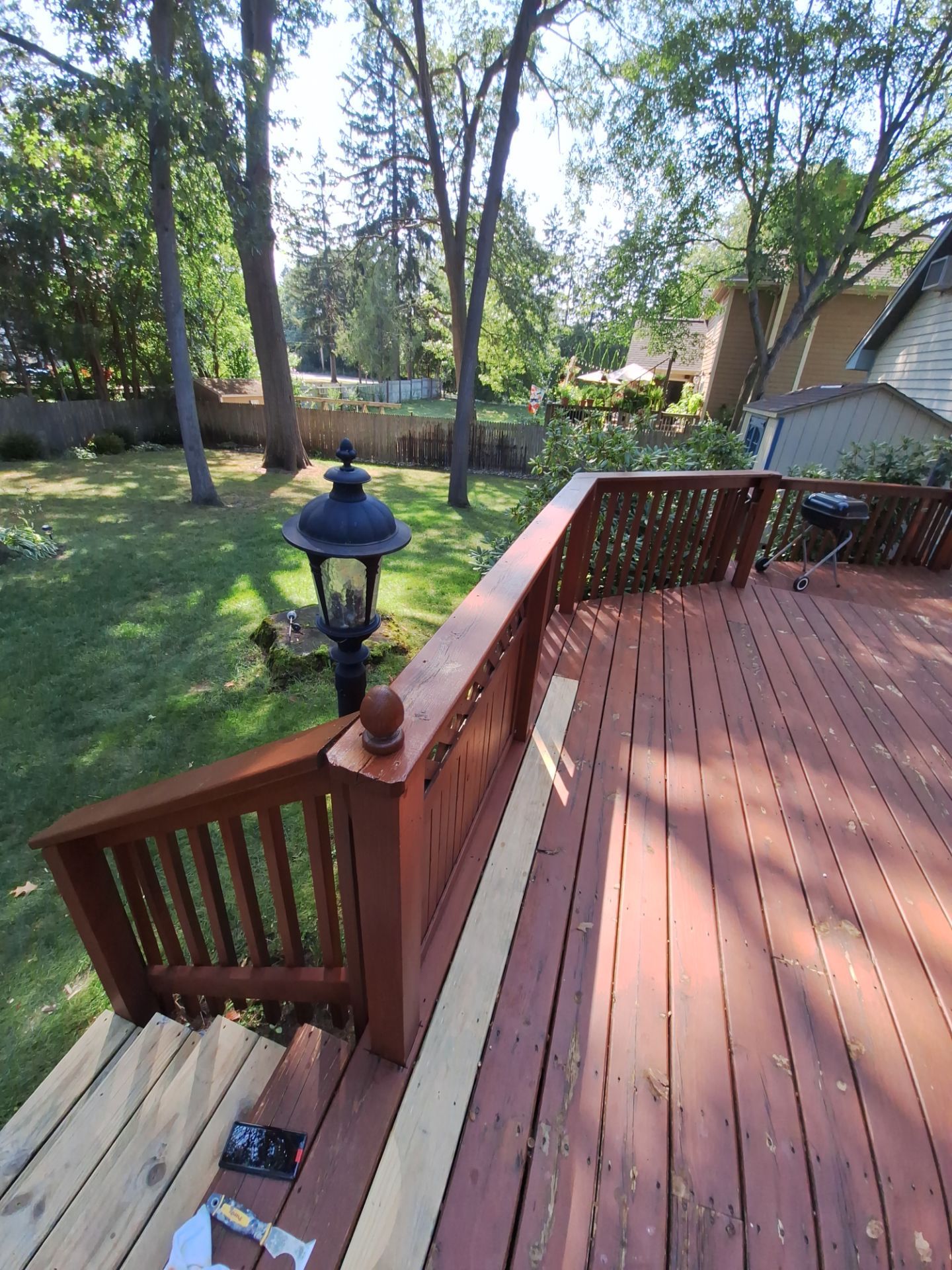 Interior Renovation and Multi-Level Deck Staining in Norton Shores by Gordon Painting
