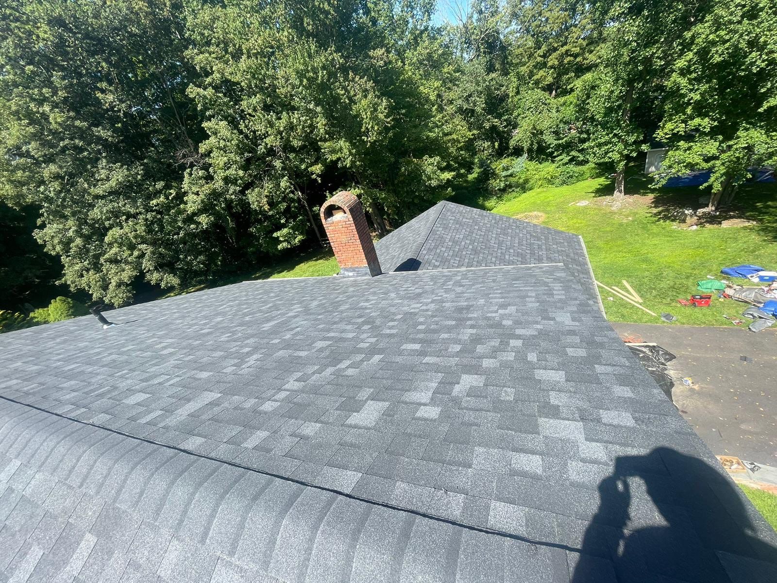 Residential Roofing Installation using Owens Corning TruDefinition Duration AR - Onyx Black & New Siding Using Mainstreet Charcoal Gray by A Plus Exterior