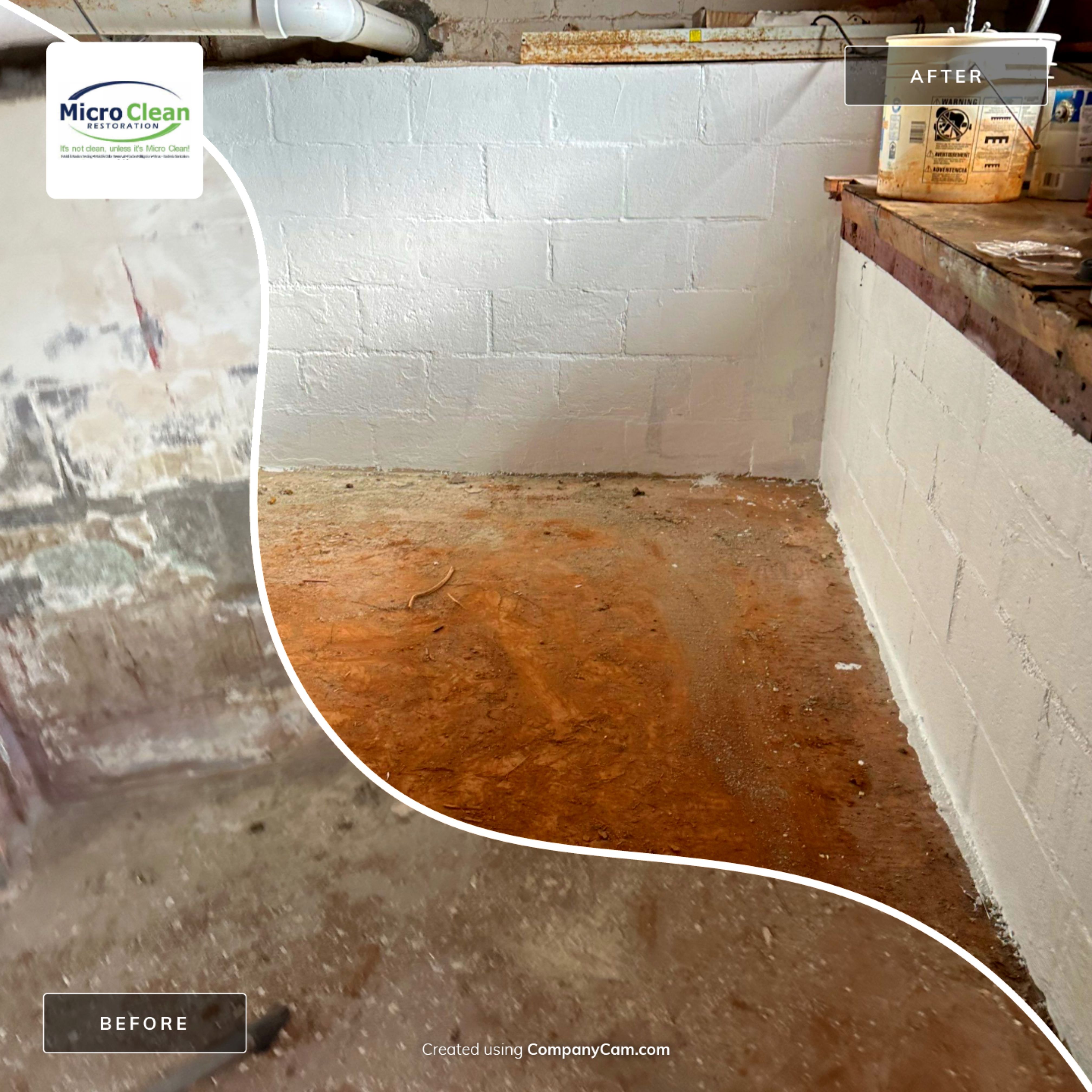 Basement Wall Preparation & Cinderblock Wall Redensification Application