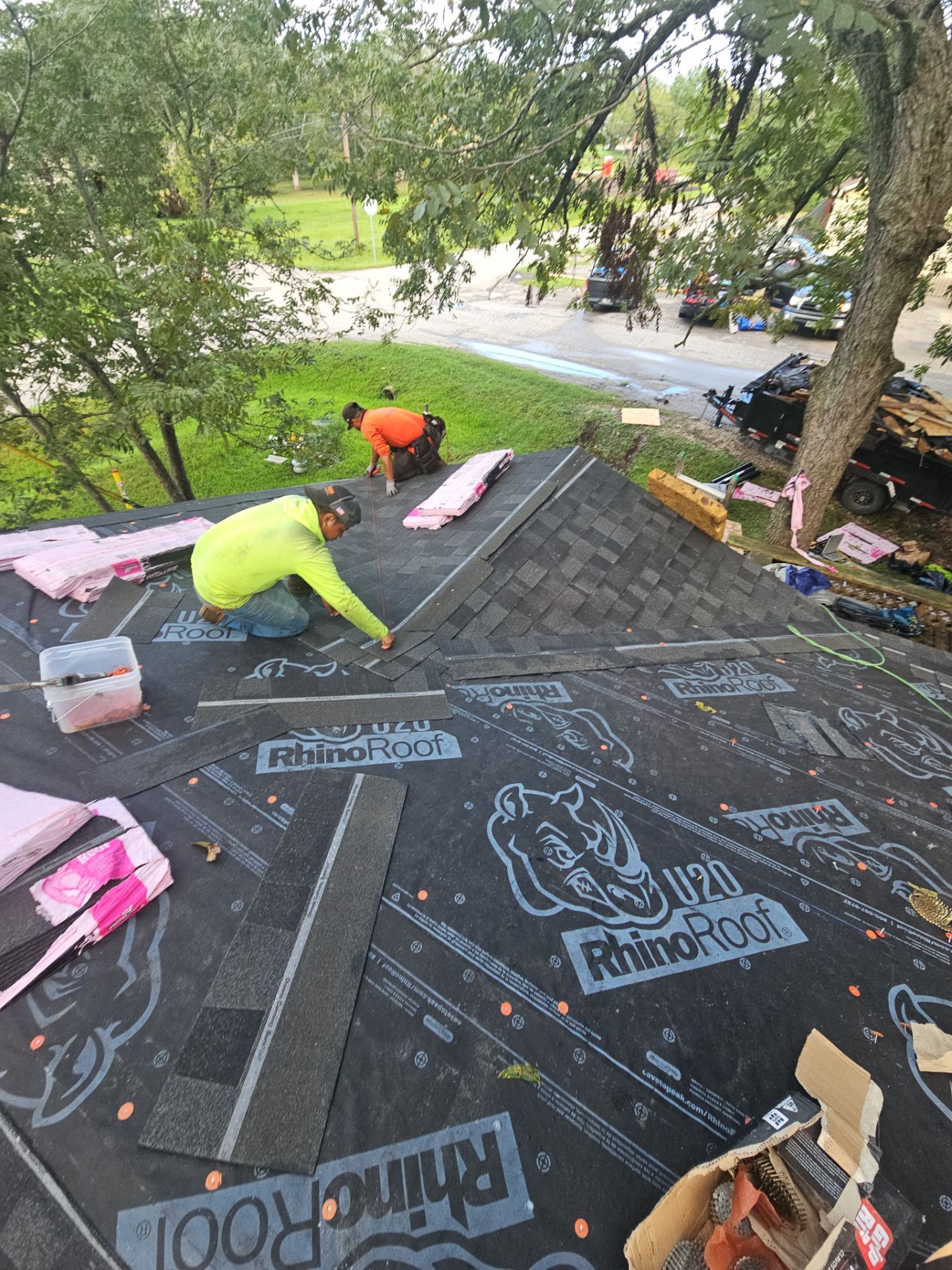 Residential Roofing Installation using Owen's Corning Duration (Lifetime) Shingles by Roof Repair Company