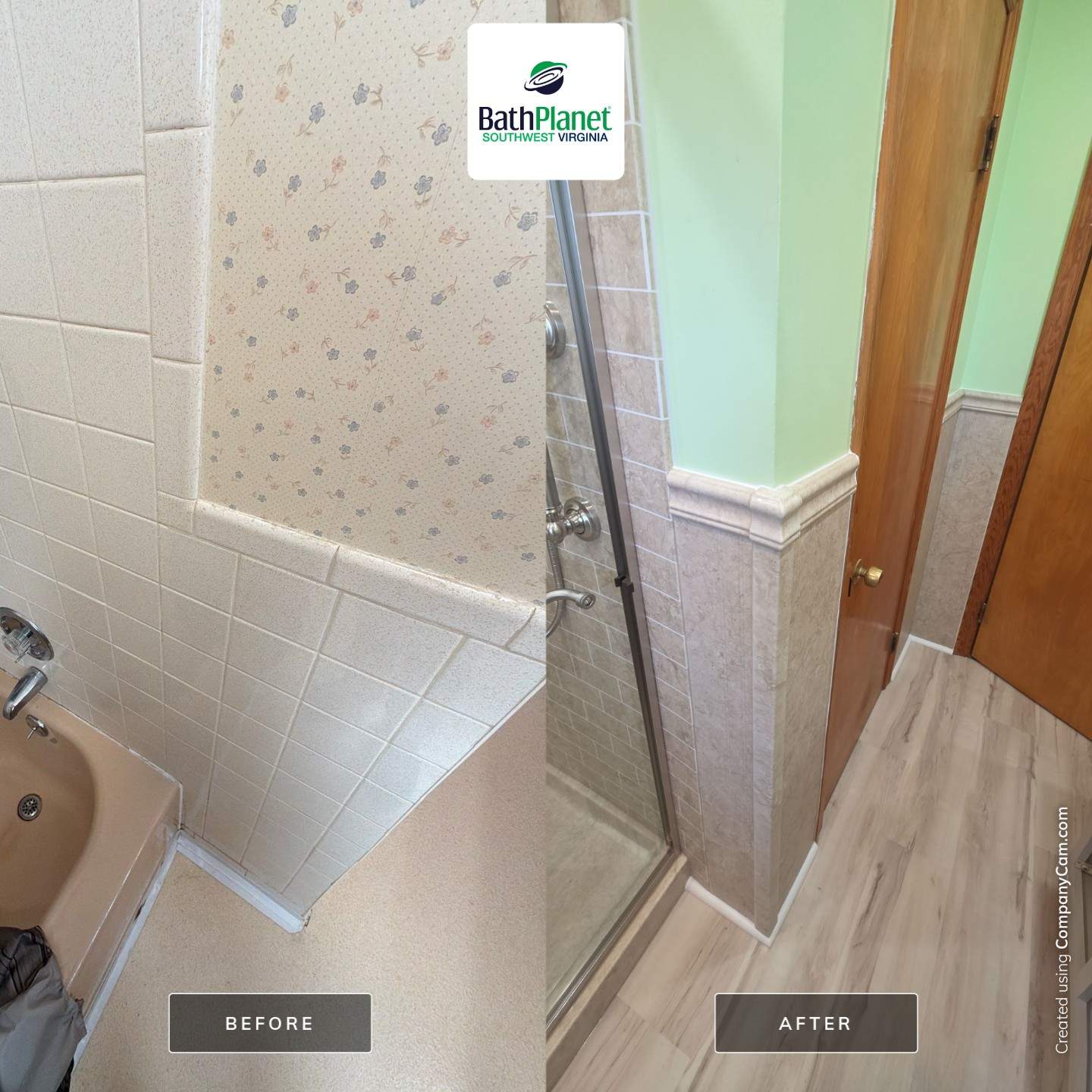 Tub to Shower Remodel by BathPlanet SW Virginia