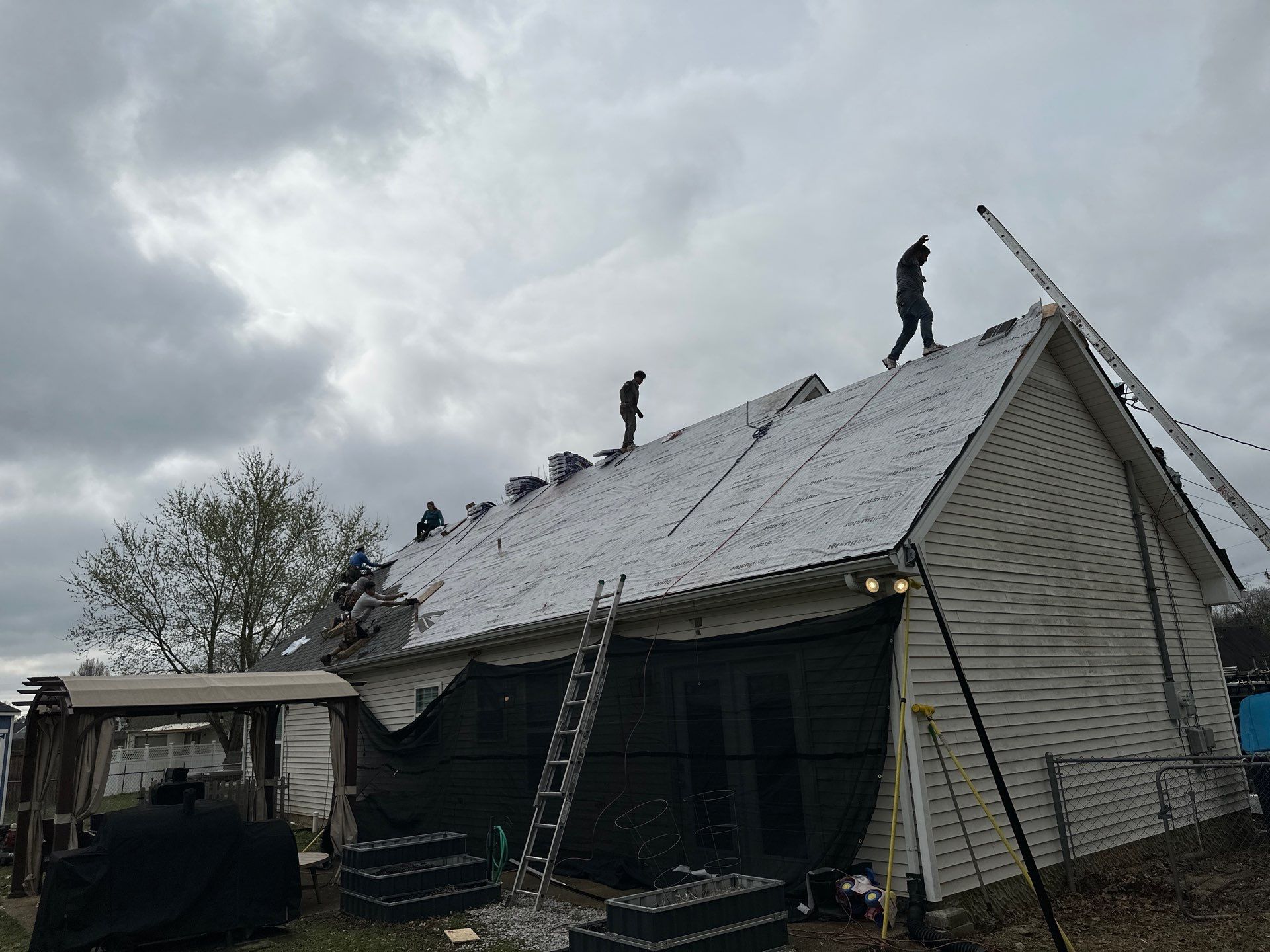 Residential Roofing Installation using GAF Timberline HDZ Harvest Blend in Nantucket Morning by Undersun Roofing 