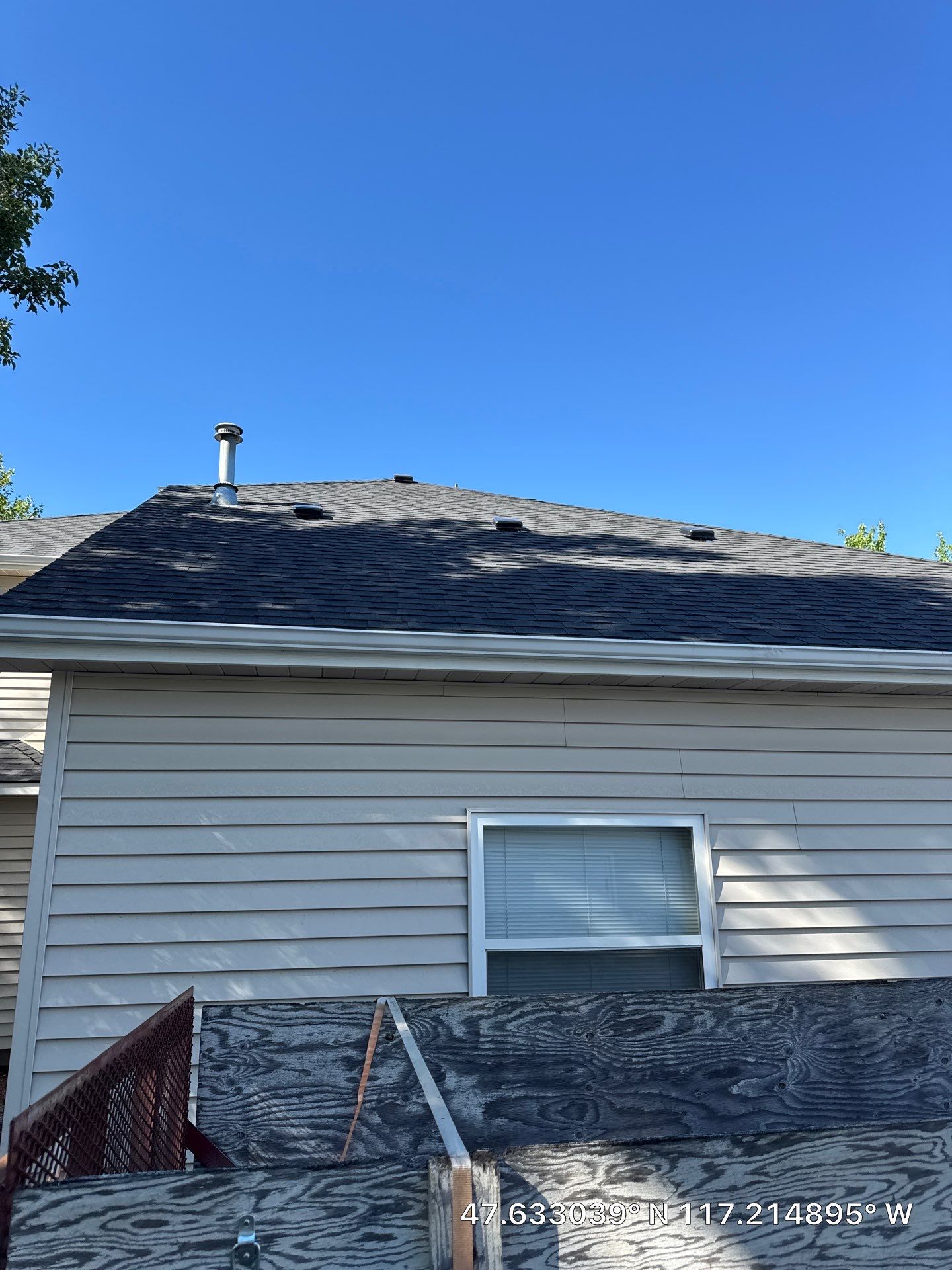 Asphalt Shingle Roof Replacement and Skylight Installation in Spokane Valley S Bannen Ct Spokane Valley WA 99037  The Denali System - Certainteed Landmark® Shingle- Moire Black by Alpine Roofing