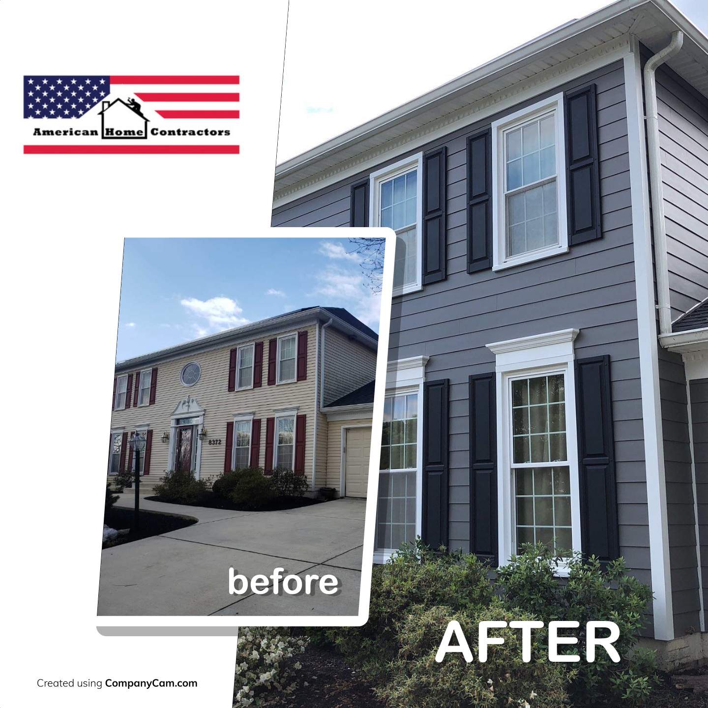 Siding Replacement using James Hardie siding by American Home Contractors