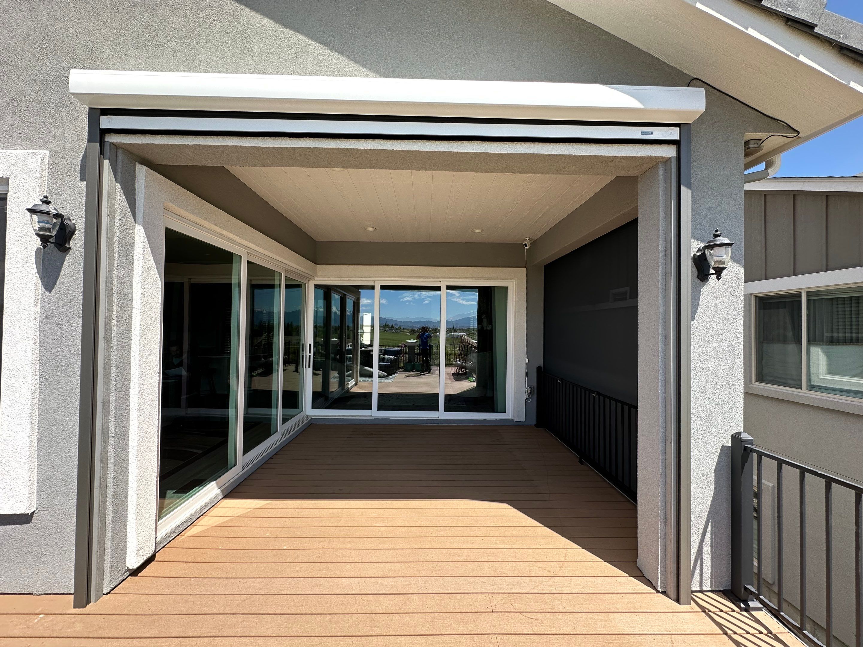 Motorized Screens using Progressive MagnaTrack Screens by Outdoor Solutions Colorado
