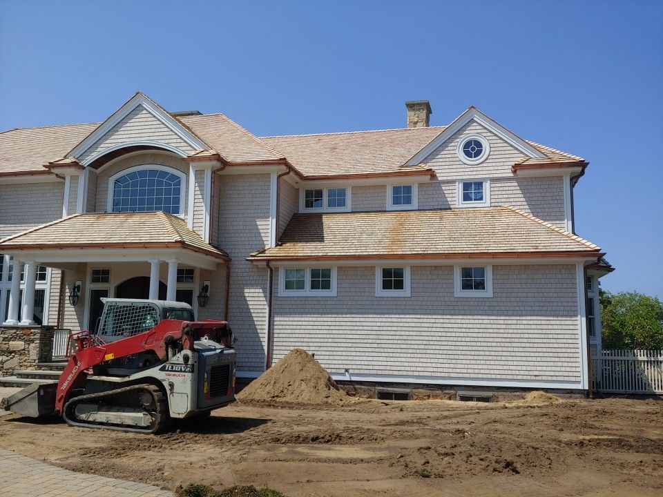 Gutter Installation using 6" Half Round Copper Gutter in East Sandwich, MA by Gutter Pro Enterprises