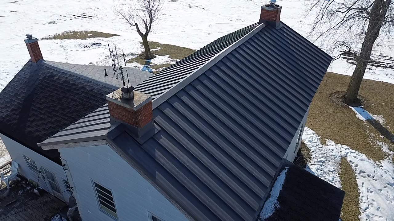 Mechanically Seamed Standing Seam Metal Roof in LaFontaine, Indiana Farmhouse Renovation by 4Ever Metal Roofing