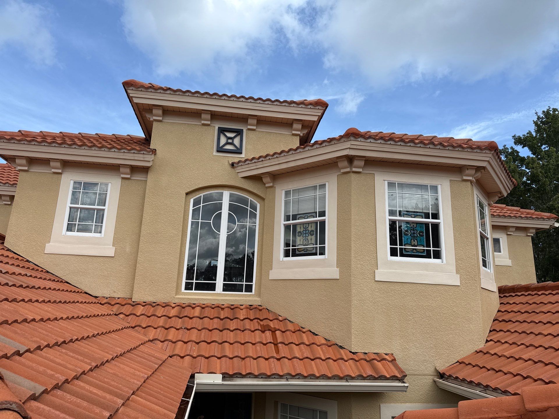 Soft Wash Tile Roof Cleaning in Sonoma Community, Sarasota, FL by Sunshine AquaWash