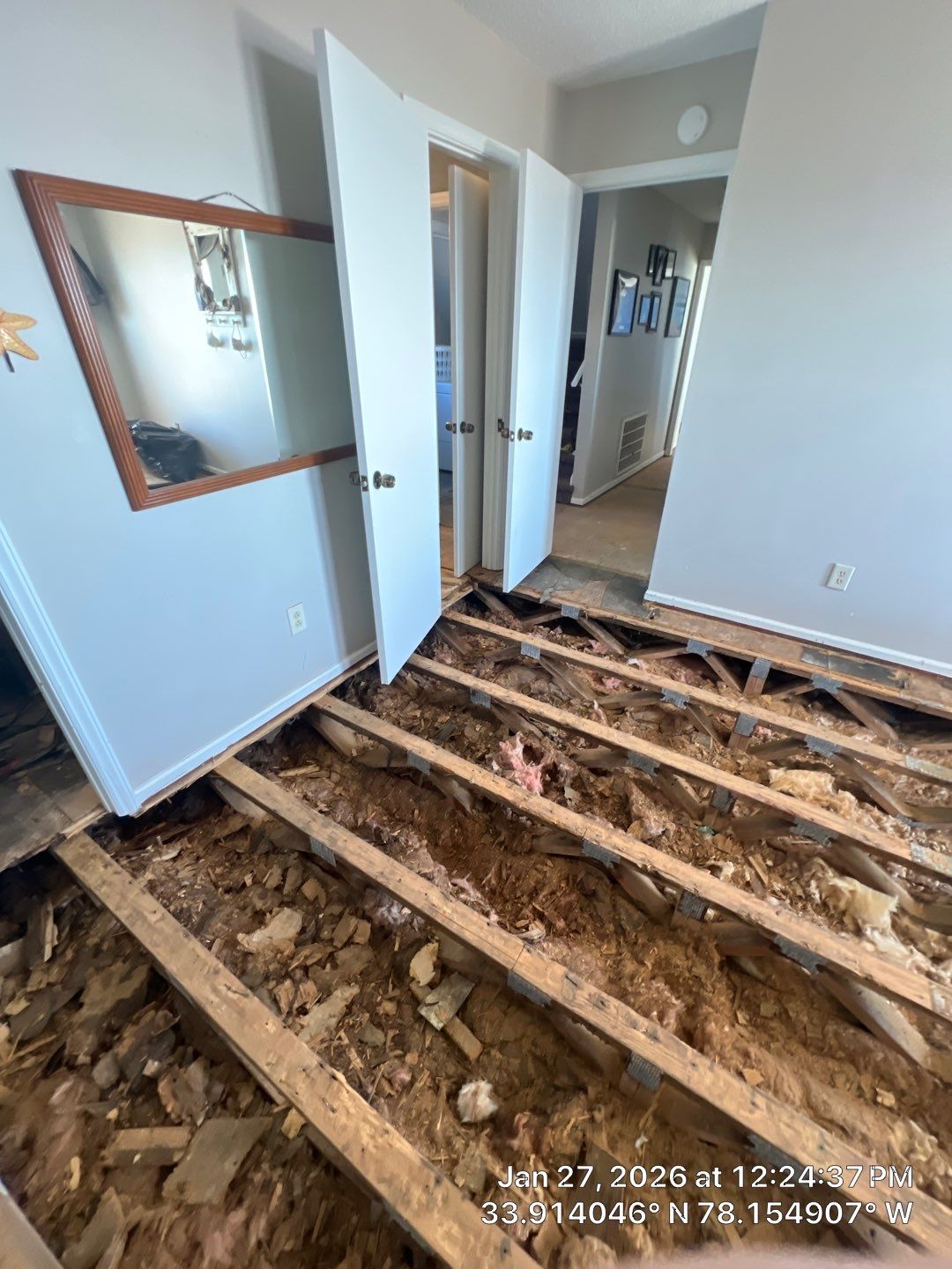 Caving Floors - LVP Structural Floor Repair in Oak Island, NC by Licensed General Contractor by RGR Construction and Roofing, LLC