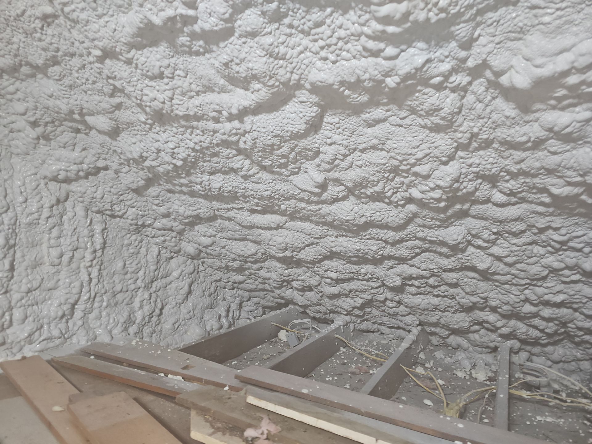 Attic Insulation using open cell spray foam by NYS Foam & Energy