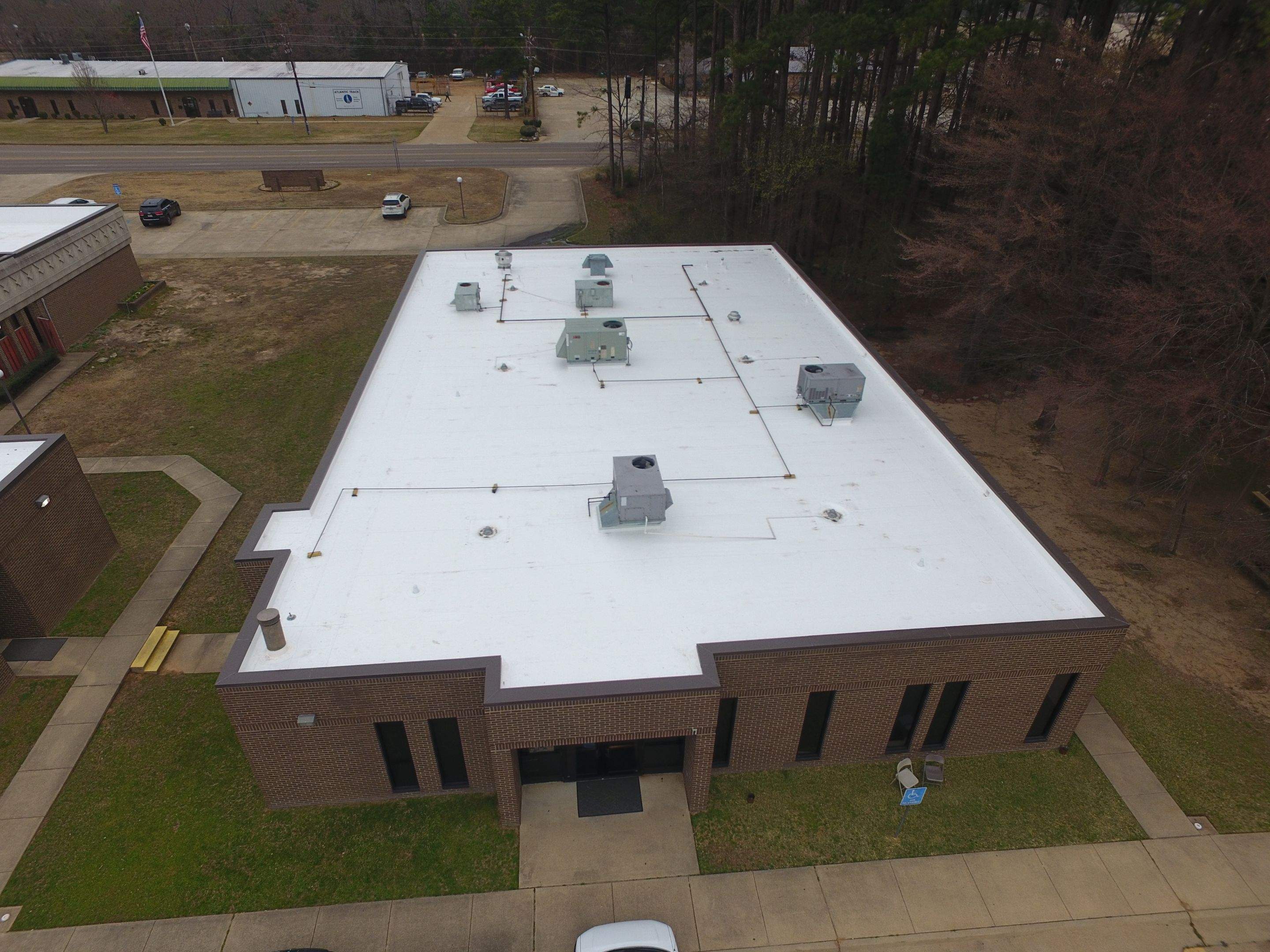 Commercial Roofing Installation using 50 mil PVC by Hostetler Roofing