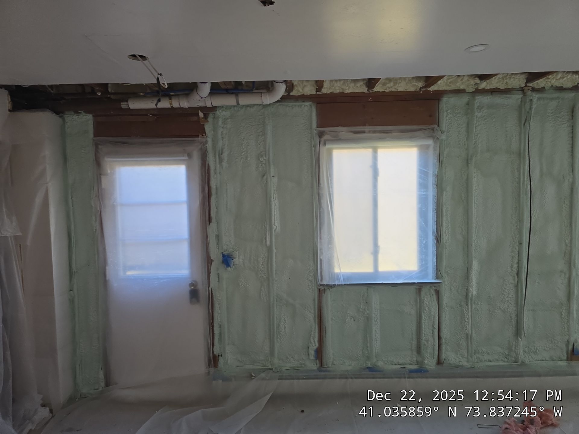 Exterior Walls Using Closed-Cell Spray Foam by NYS Foam & Energy