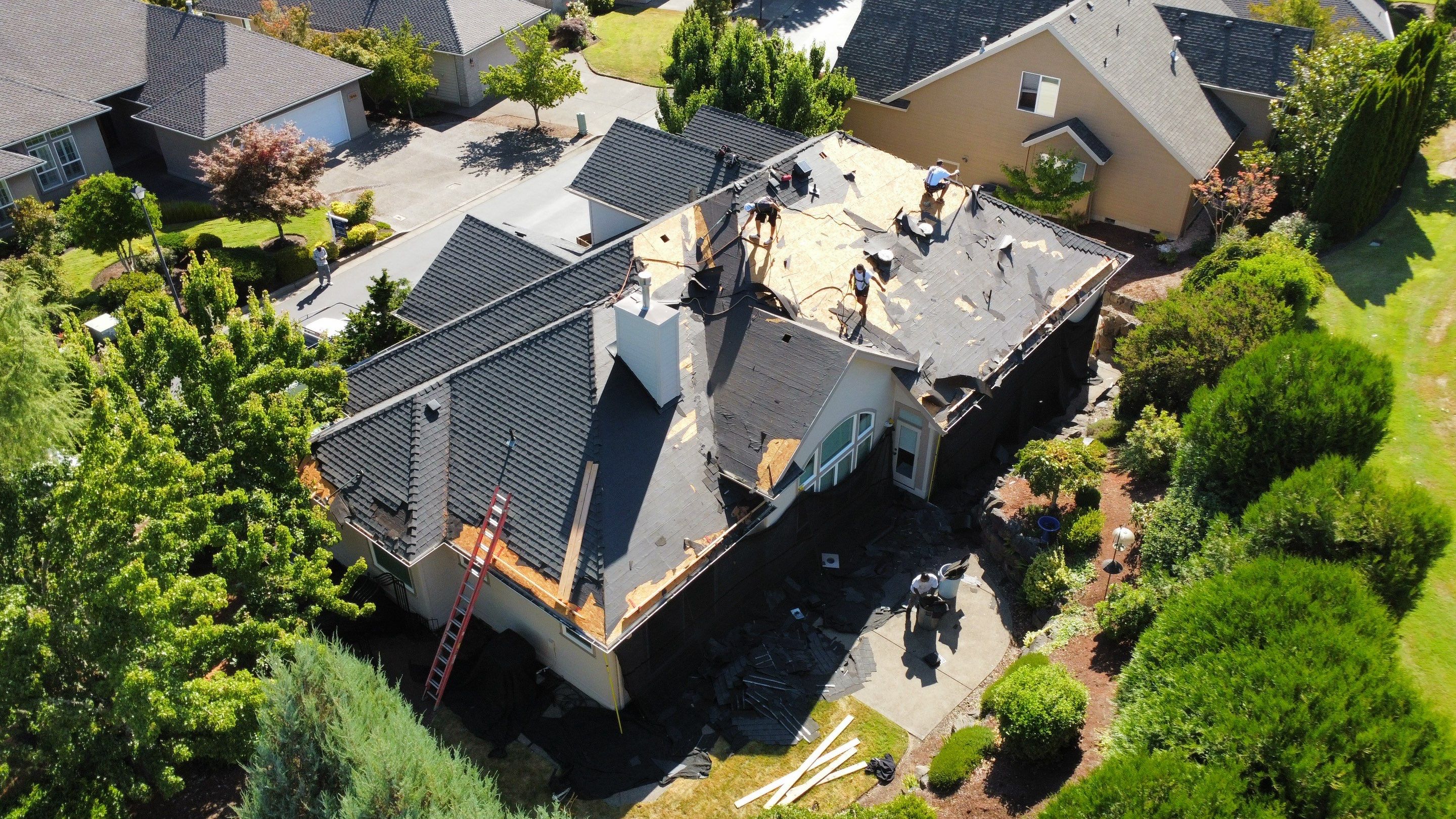 Residential Roofing Installation using IKO Dynasty (Color: Shadow Brown) by Orezona Building & Roofing Company, Inc.