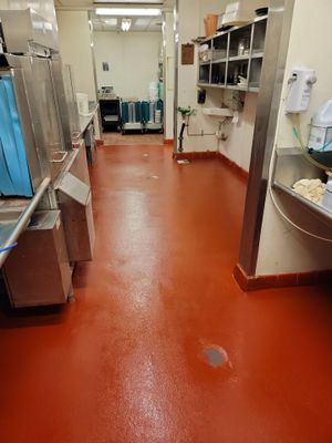 Commercial Kitchen Floor Using Urethane Cement