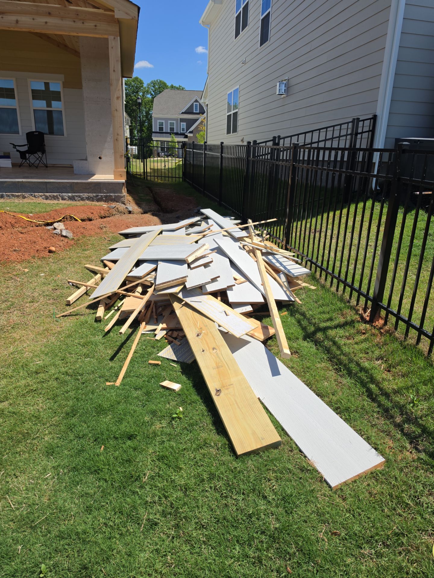 Job site clean up in Fort Mill by Badger Hauling