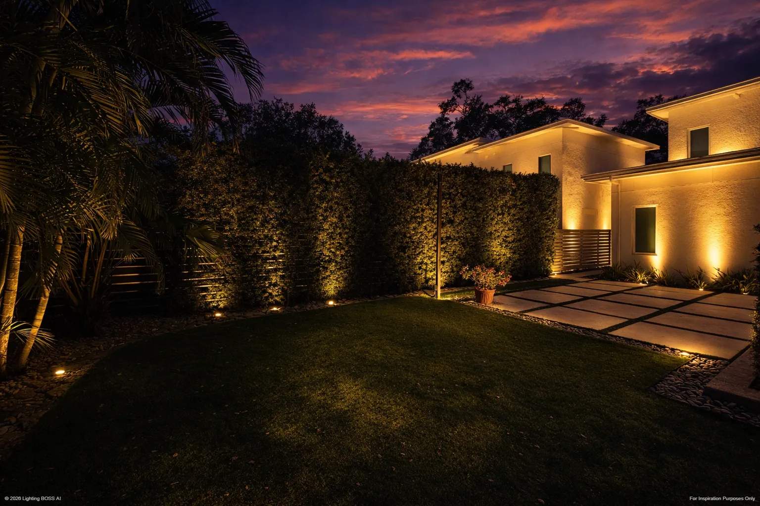 Custom Outdoor Lighting and Artificial Grass Installation in Tampa by Elegant Accents