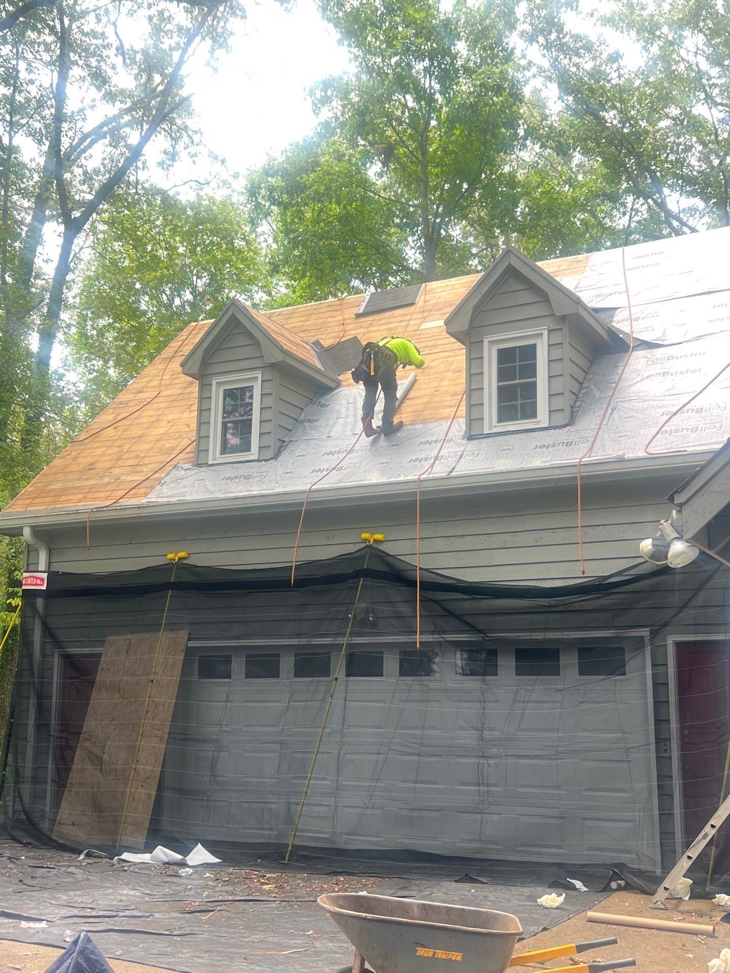 Collierville Roof Replacement Following Major Tree Impact Damage with interior repairs by Revival Roofing Services