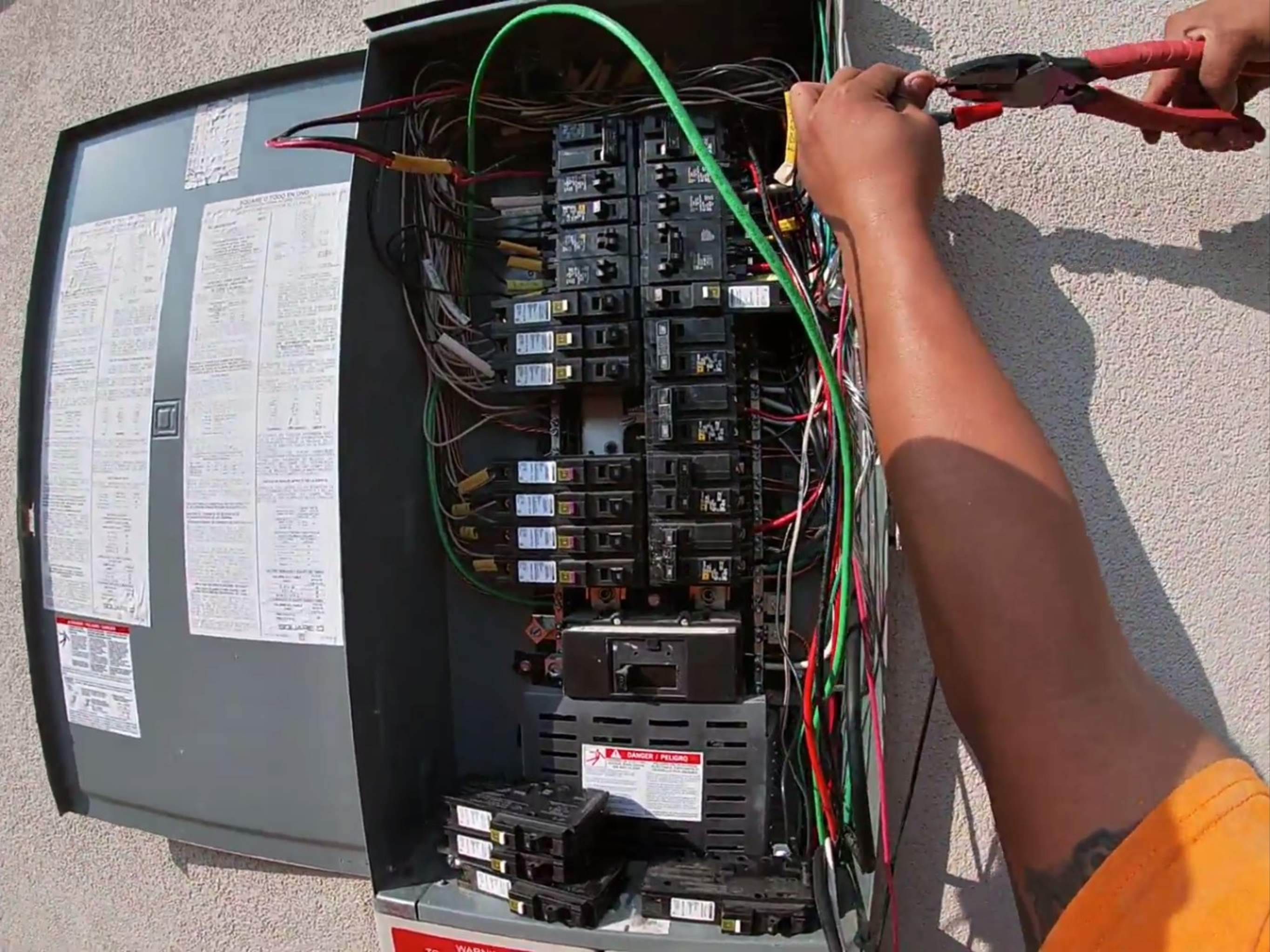 Backyard renovation by Peach Electric Inc