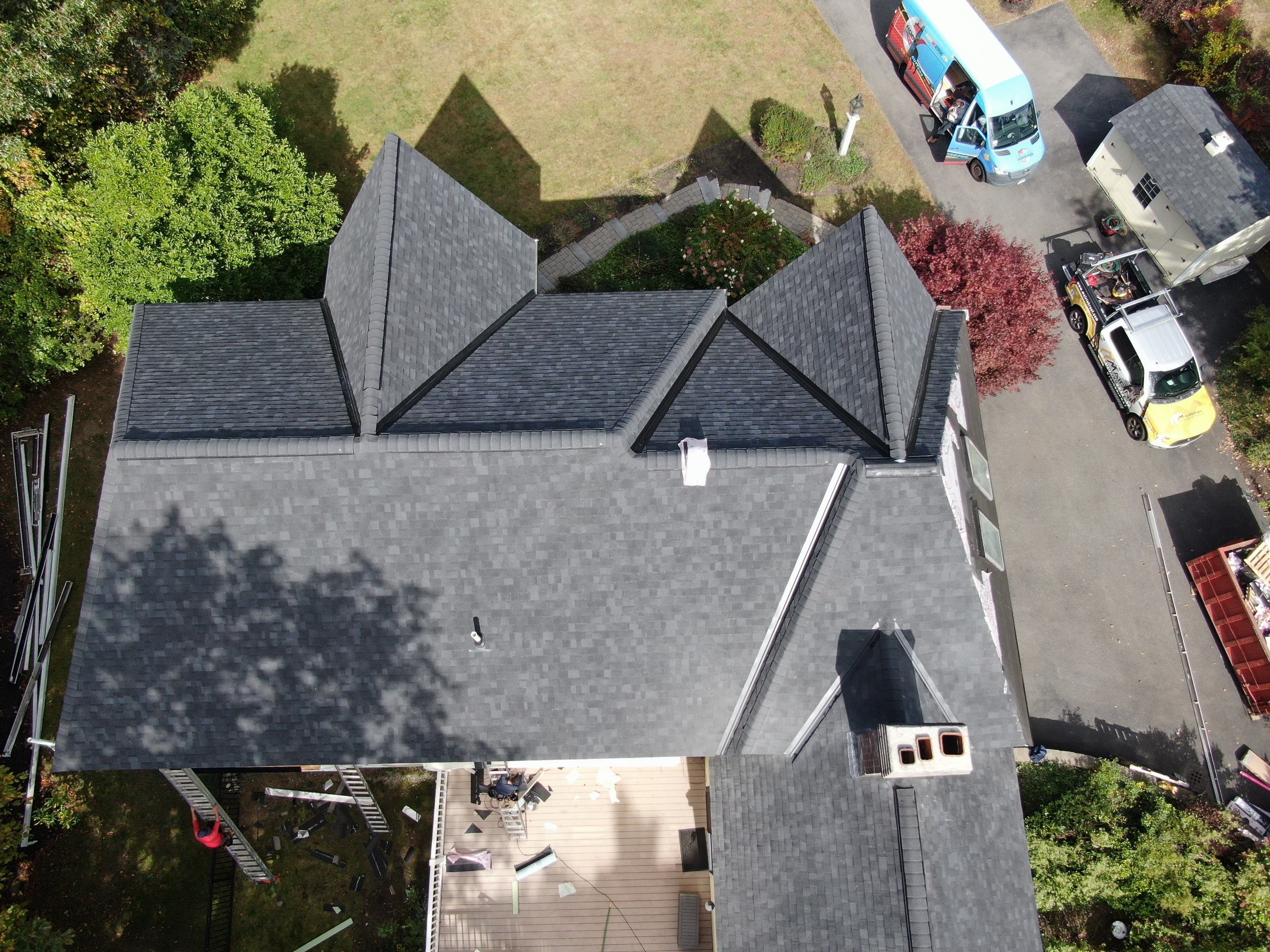 New Roof, Skylights, and Metal Accent Roof Installation in Groton by Mighty Dog Roofing of Greater Middlesex County