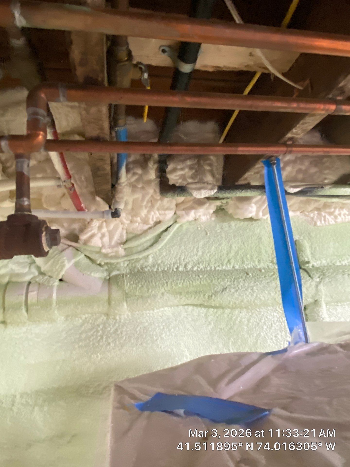 Attic Insulation using open cell spray foam by NYS Foam & Energy
