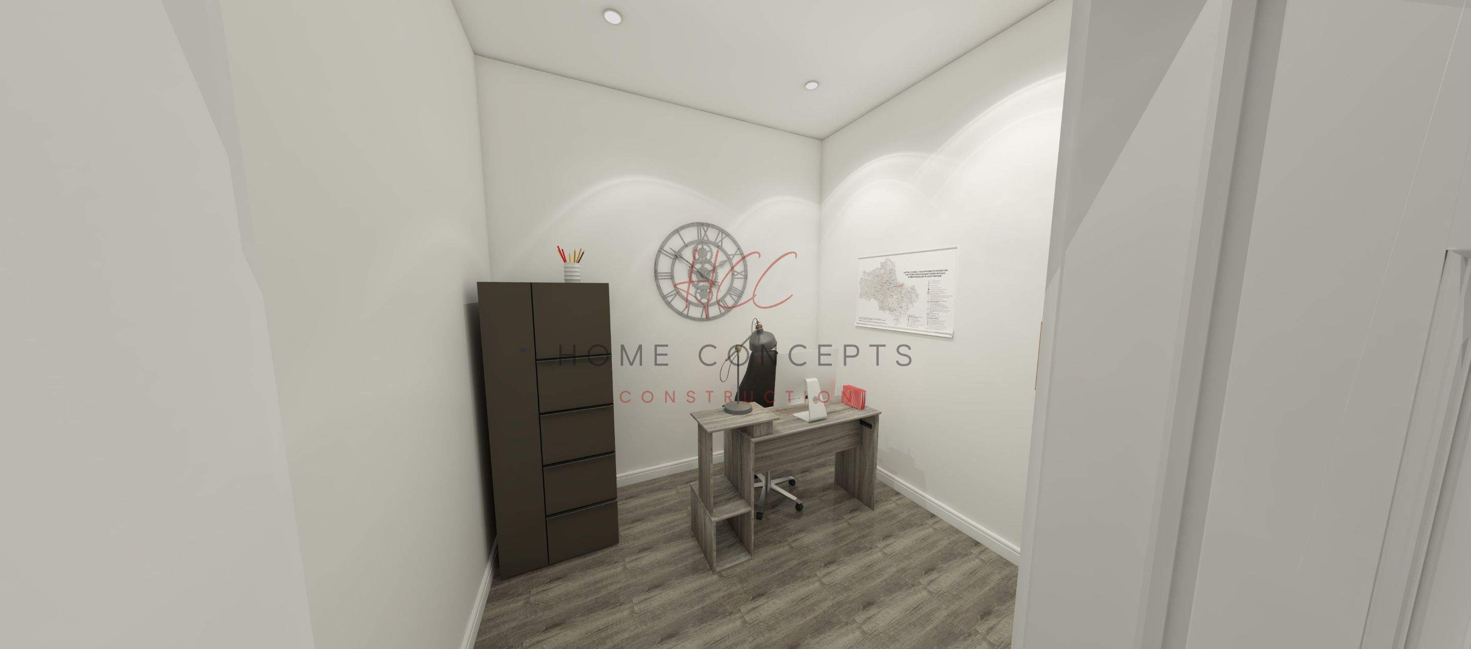 Basement Remodel using Wood by Home Concepts Construction