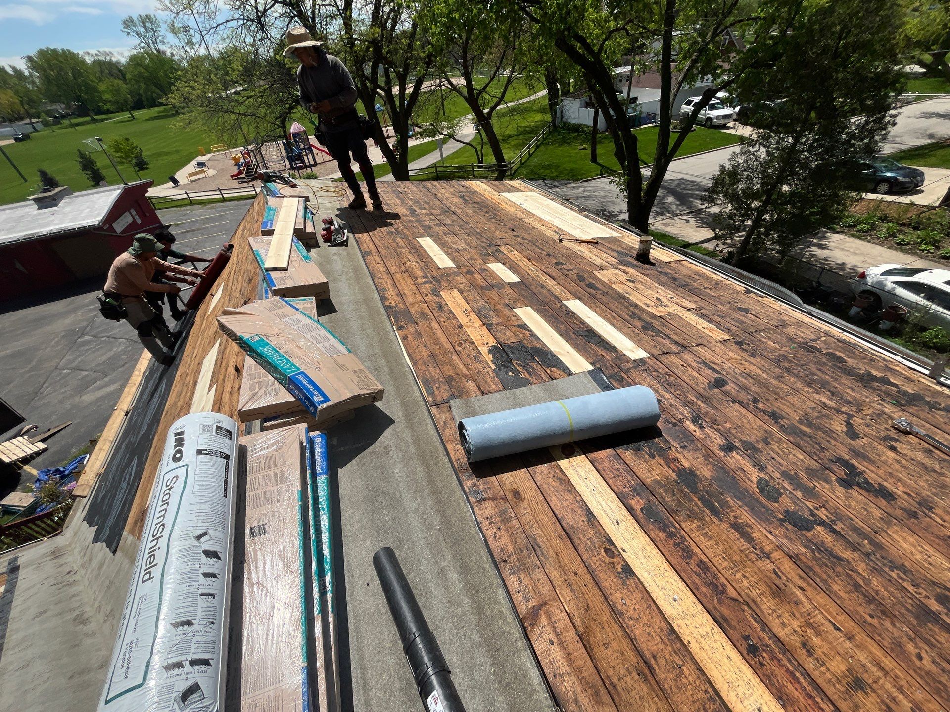 Roof replacement and interior repair by wind damage by Just Brilliant Restoration JBR