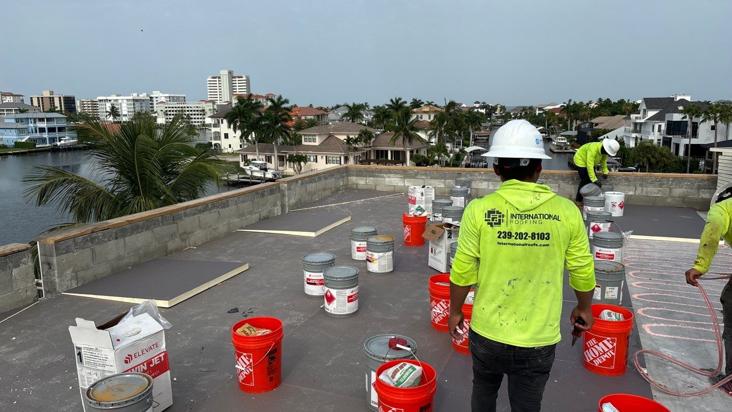 Residential Install of Flat TPO by International Roofing