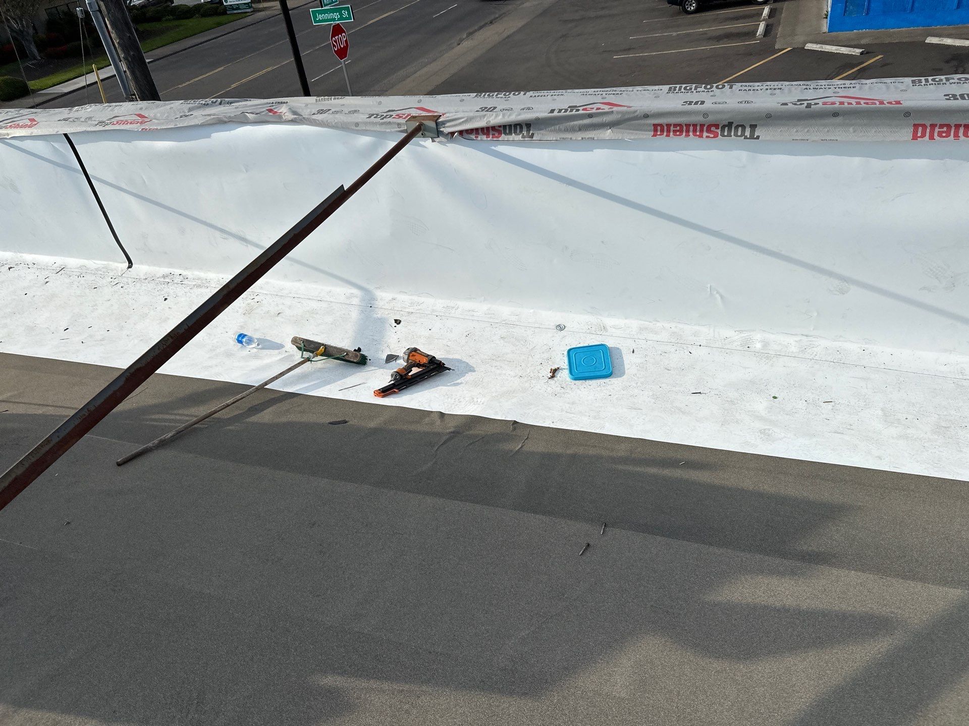 Commercial Roofing Installation using IKO Dynasty & GAF 60Mil TPO by Orezona Building & Roofing Company, Inc.