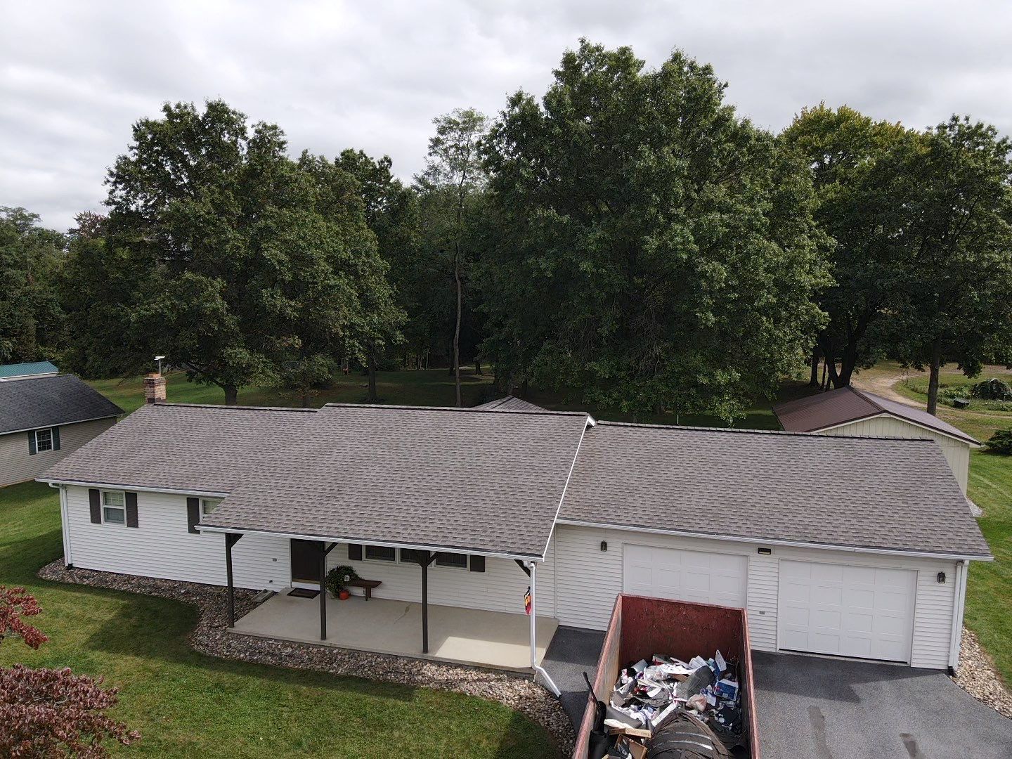 Residential GAF Timberline HDZ Shingle Roof Installation in Walnut Bottom by Teflon Roofing