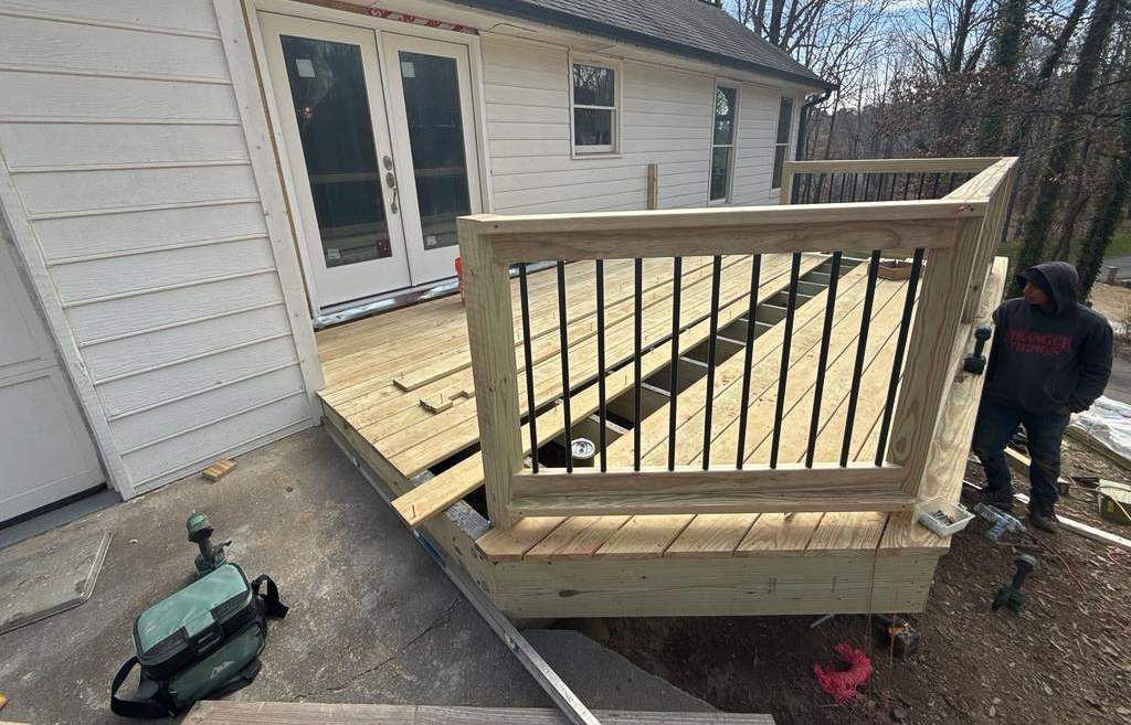 Woodstock, GA Wood Deck Build by Nelson Exteriors