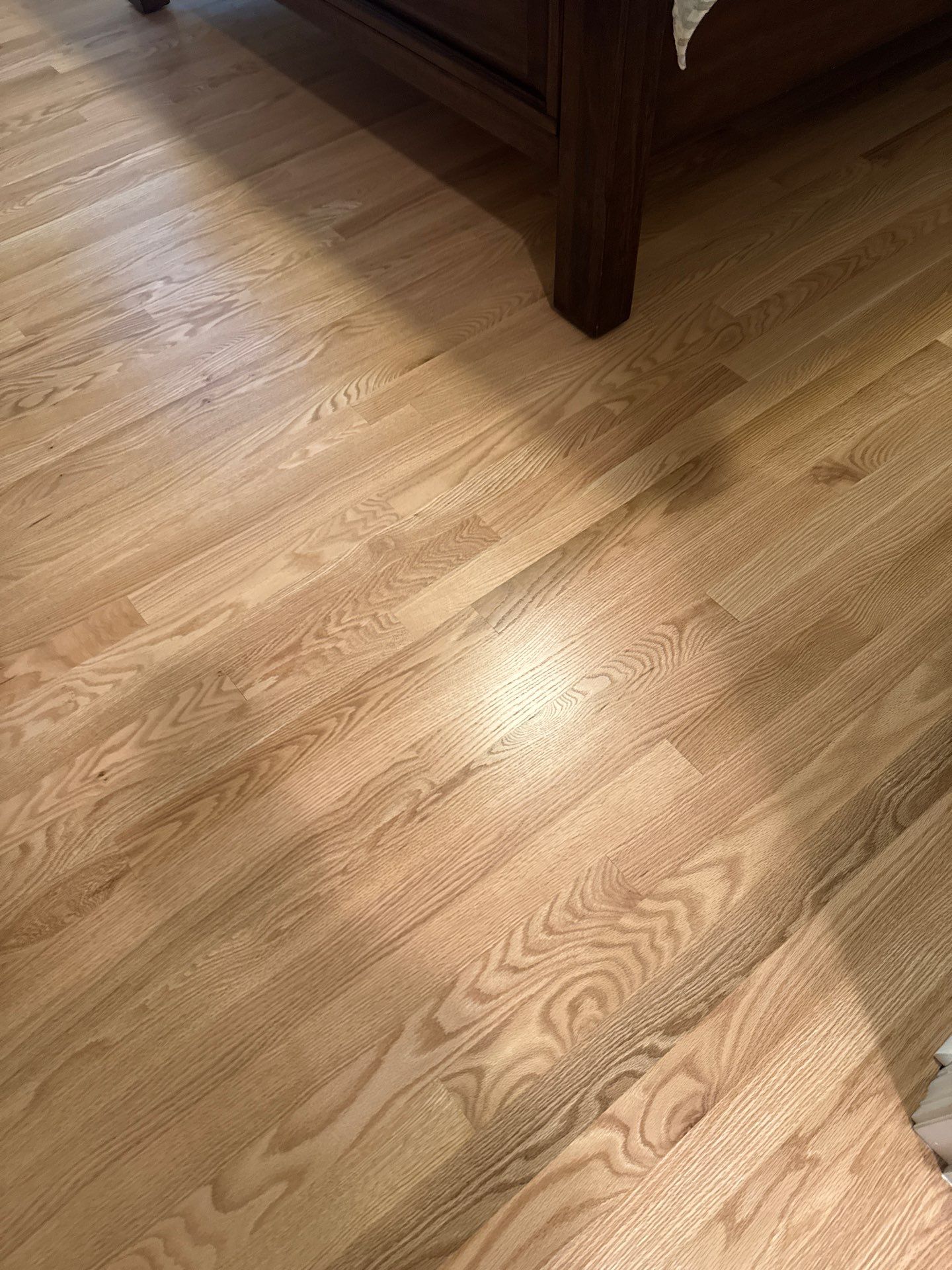 New Red Oak Natural bedroom and hall  by Ann Arbor Hardwoods 
