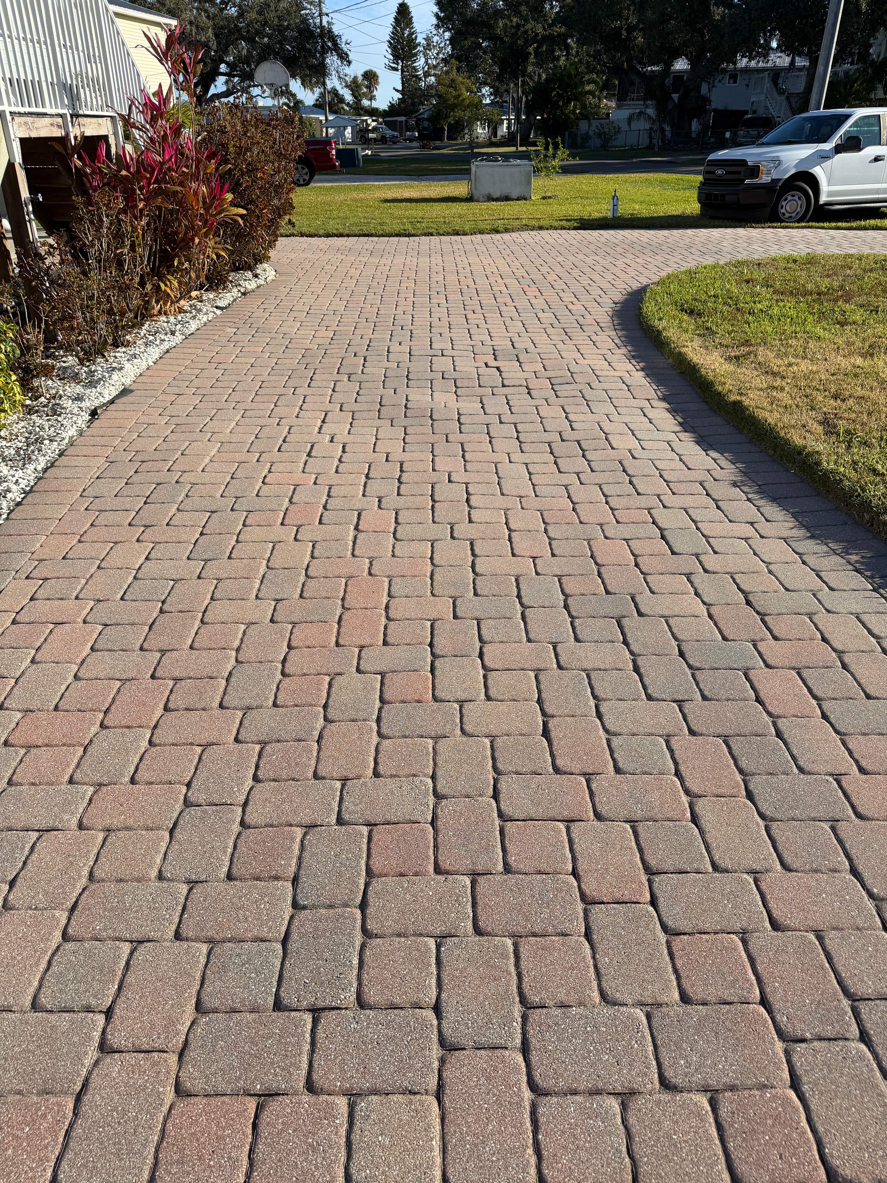 Multi-Toned Paver Driveway Cleaning and Sealing in Ruskin Florida by Supreme Paver Experts