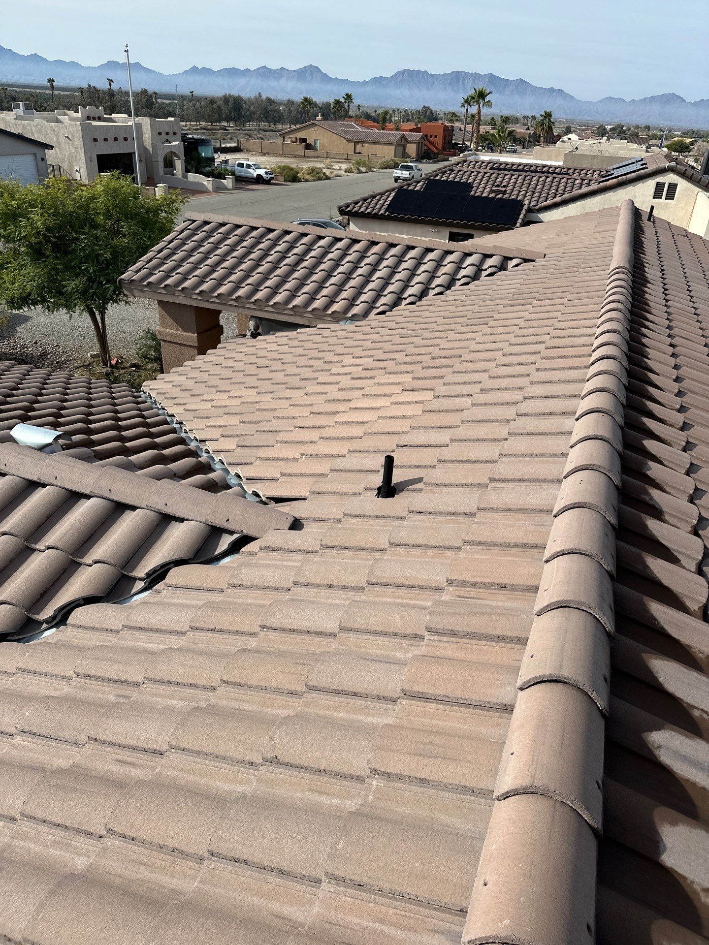 Sandstone Beige Concrete Tile by Reimagine Roofing