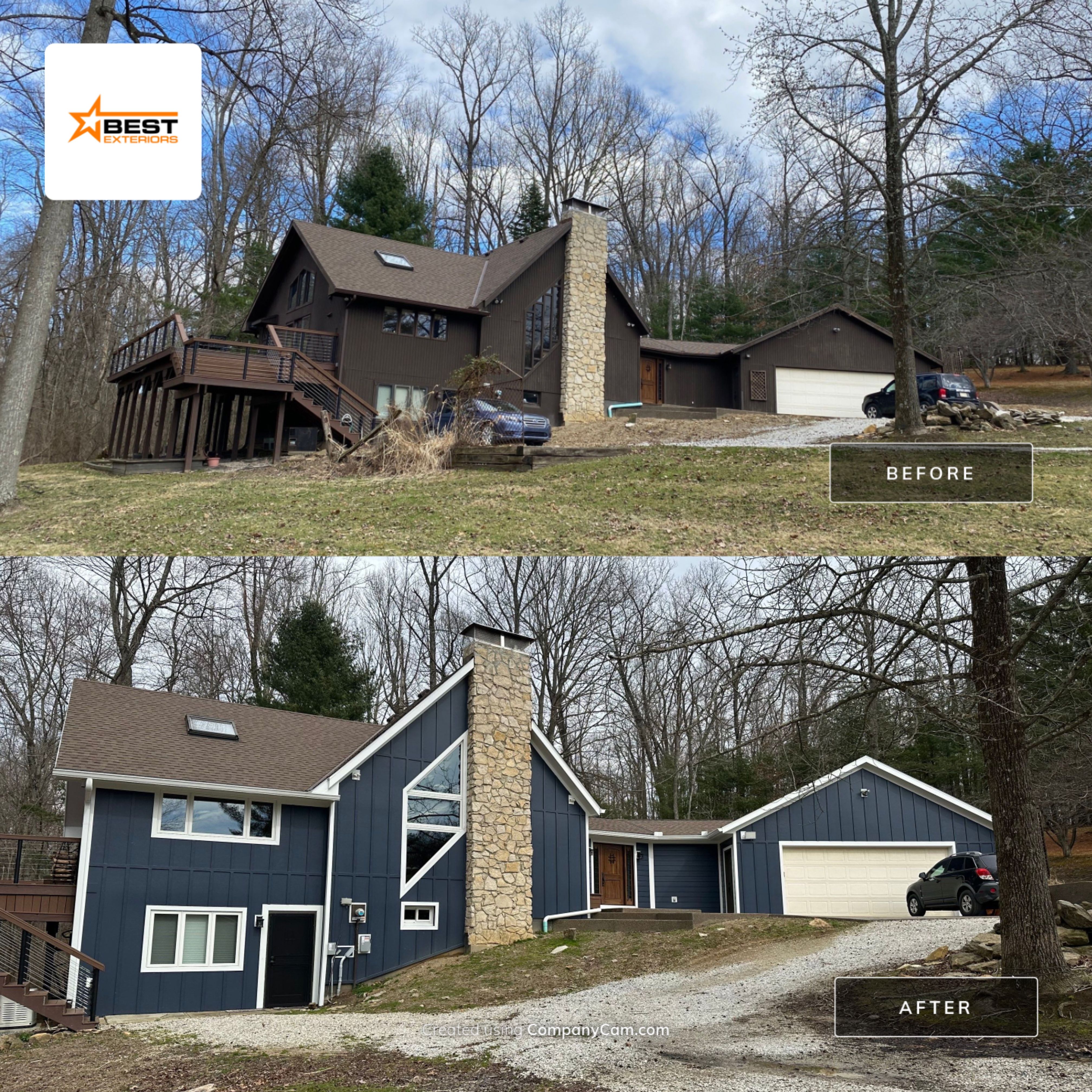 Siding Installation using James Hardie Board & Batten Siding by Best Roofing & Siding Company