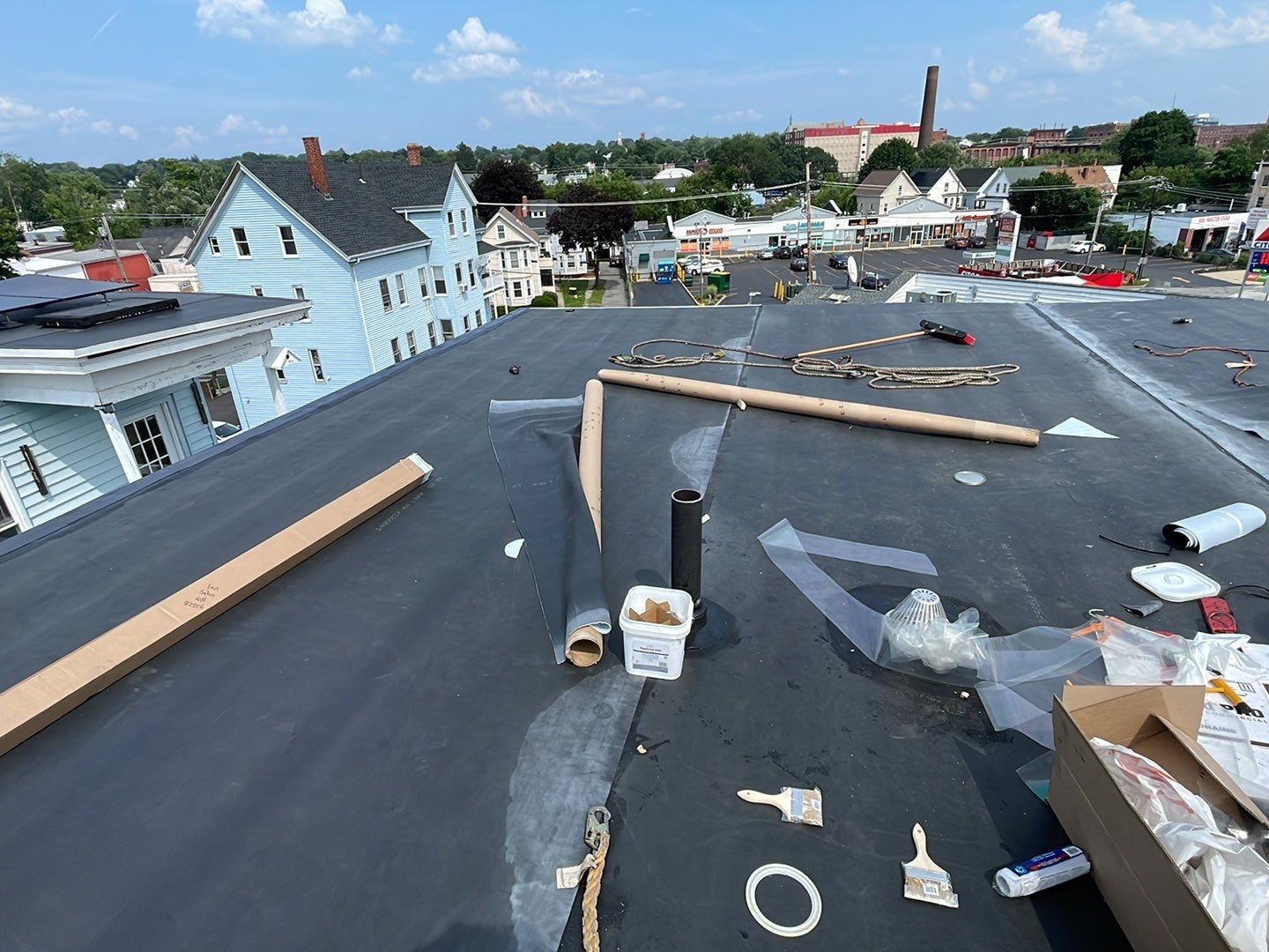 Residential Roofing Installation using EPDM/Rubber by Sensible Home Solutions