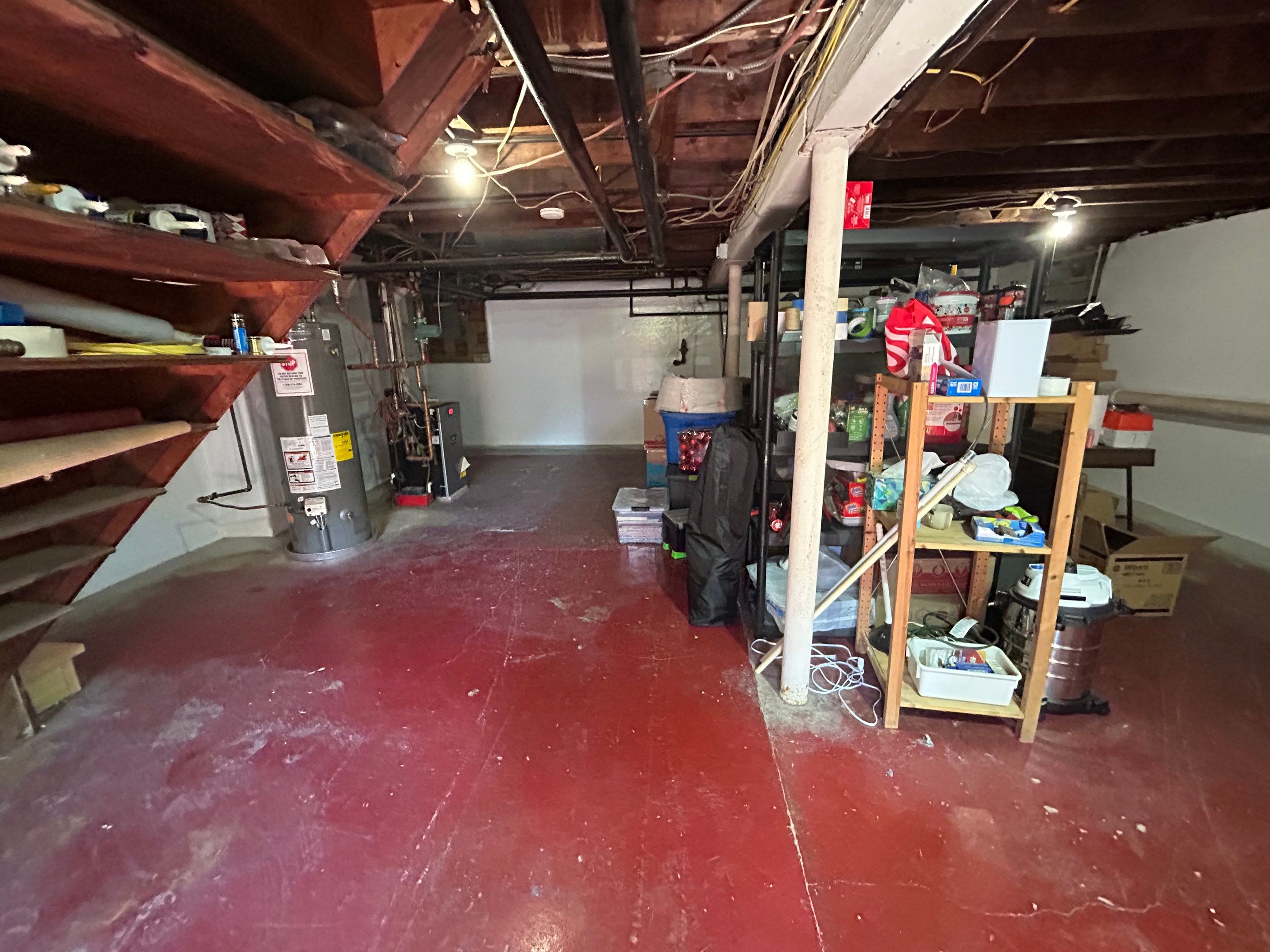 Basement floor Coating Transformation by DiGiorgi Roofing and Siding Inc