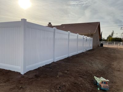 Fence Installation using Vinyl