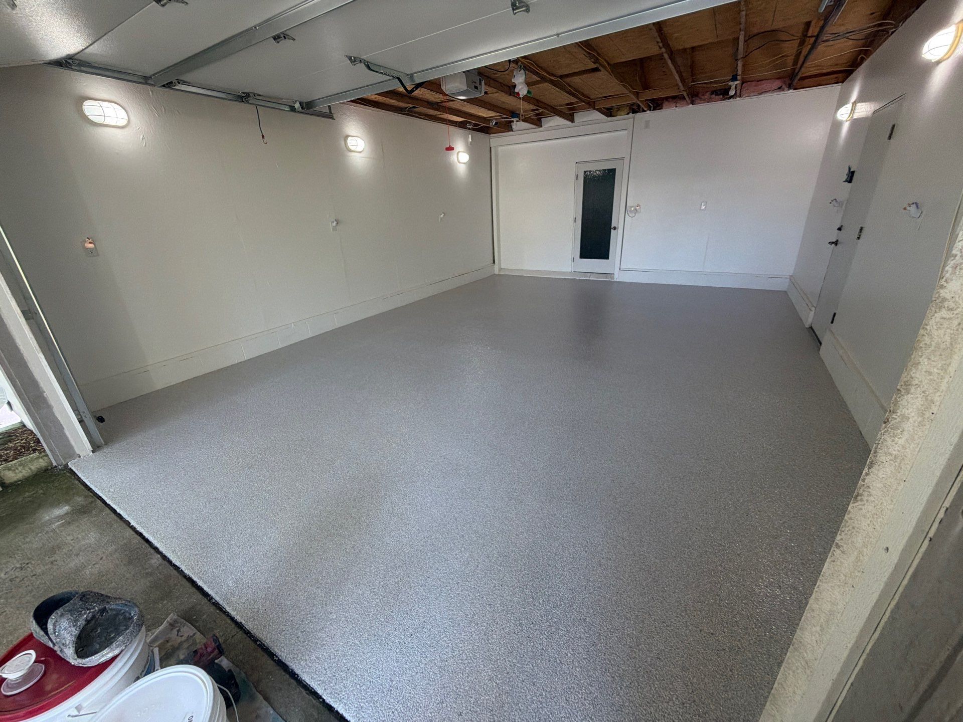 Custom Epoxy Flake Garage Floor Installation in Muskegon by Gordon Painting