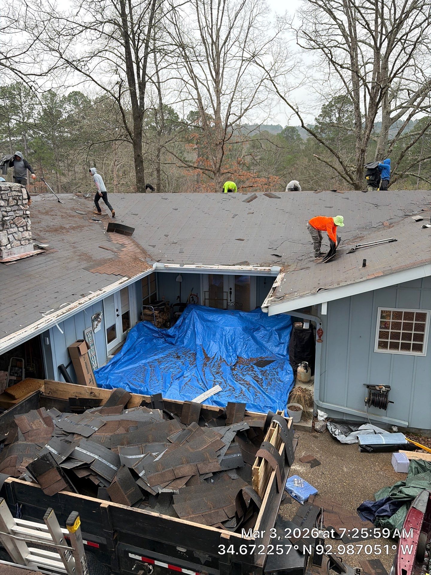 GAF Timberline HDZ Shingle Roof Replacement in Hot Springs Village by Temple Roofing and Exteriors