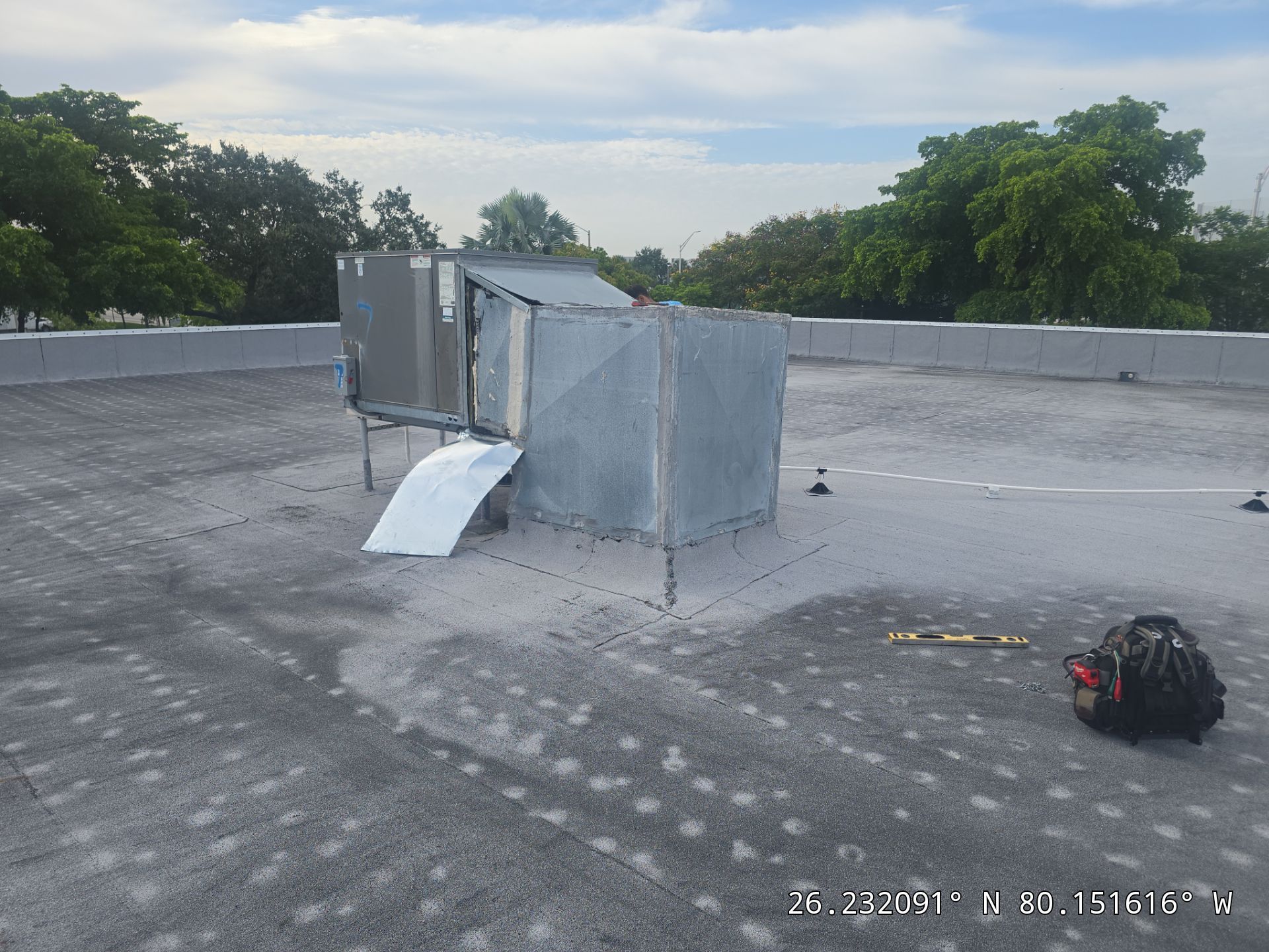 Commercial Roof Restoration and HVAC Curb Flashing in Pompano Beach by Roof King LLC