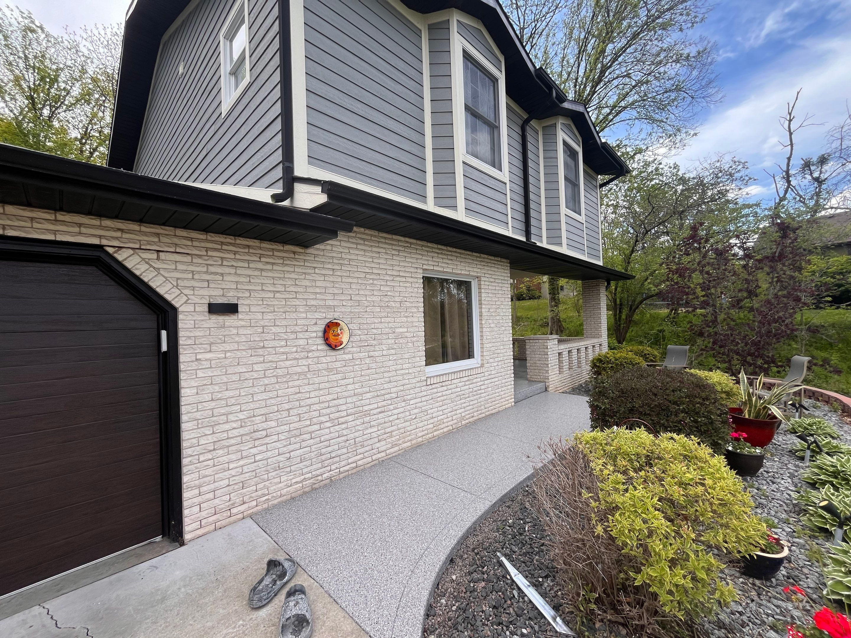 Creekbed Outdoor Concrete Coating by Level 10 Coatings